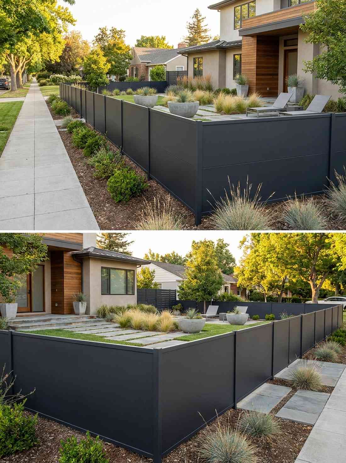 powder coated aluminum panel fence