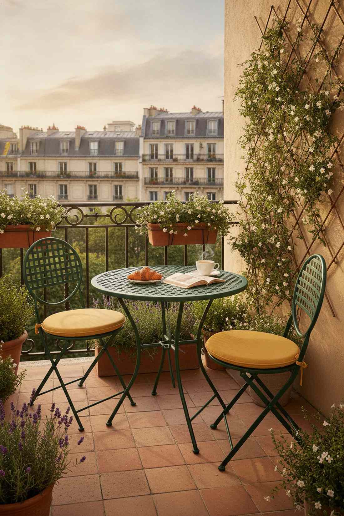round metal bistro set
