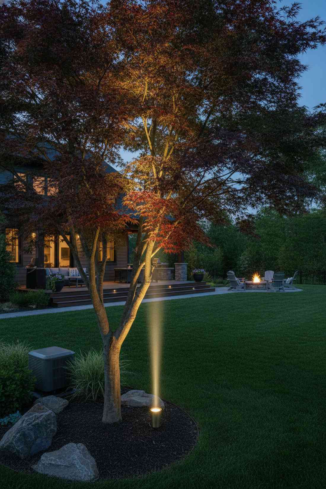 single source uplighting for specimen trees