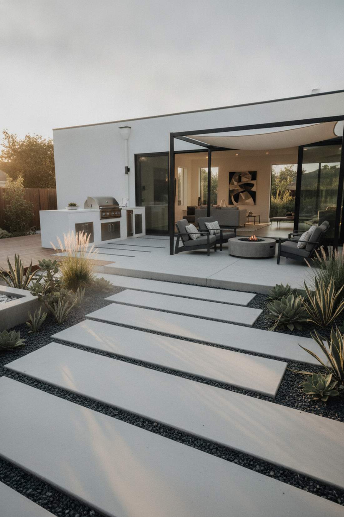 smooth concrete rectangles