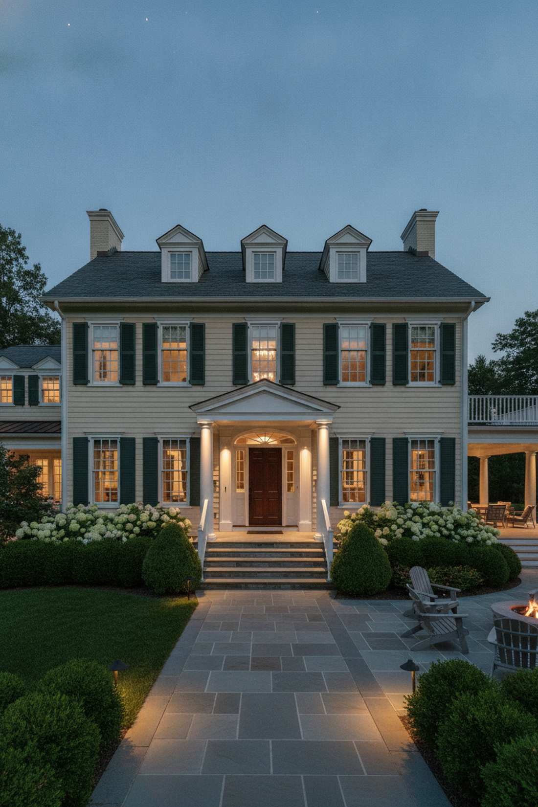 symmetrical column downlighting