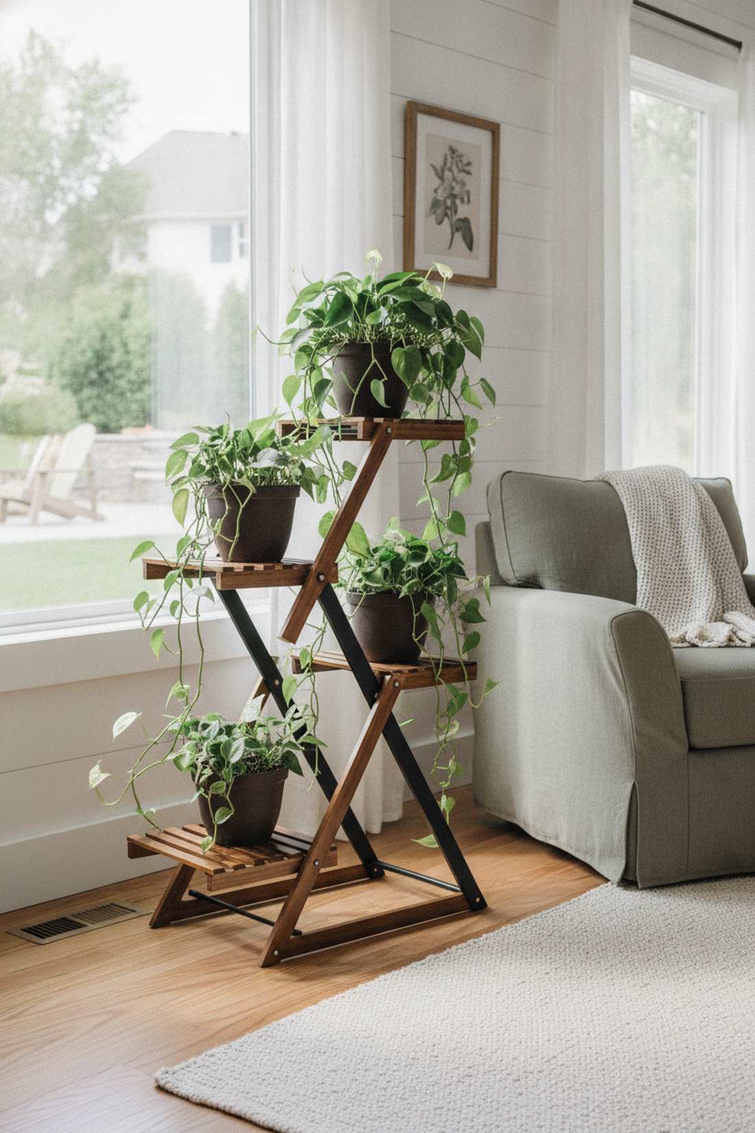 three tier bamboo cascade