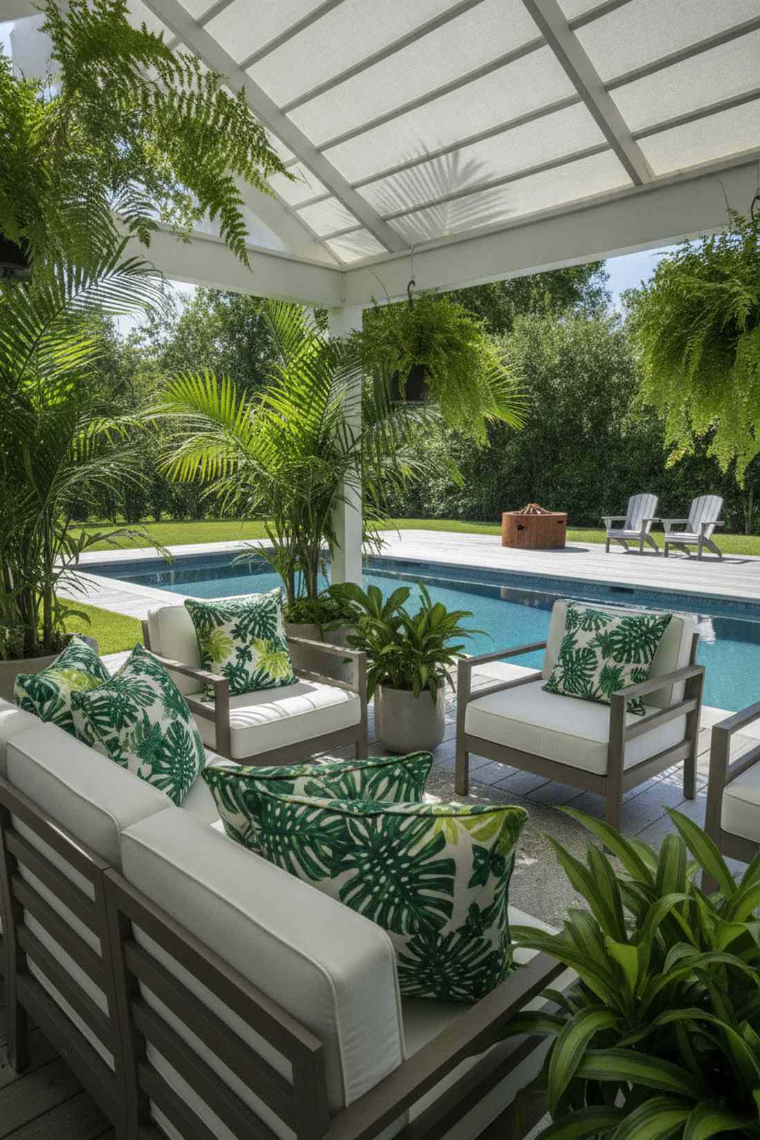 tropical foliage statement pillows