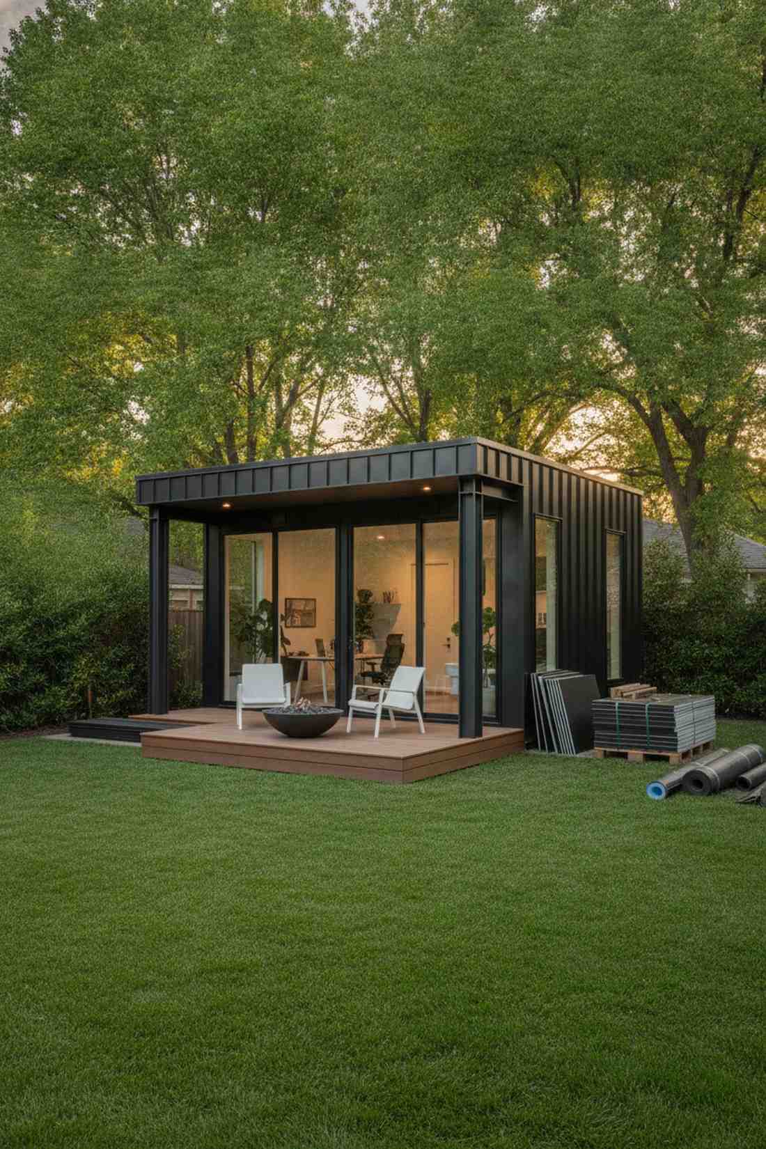 ultra modern flat roof studio