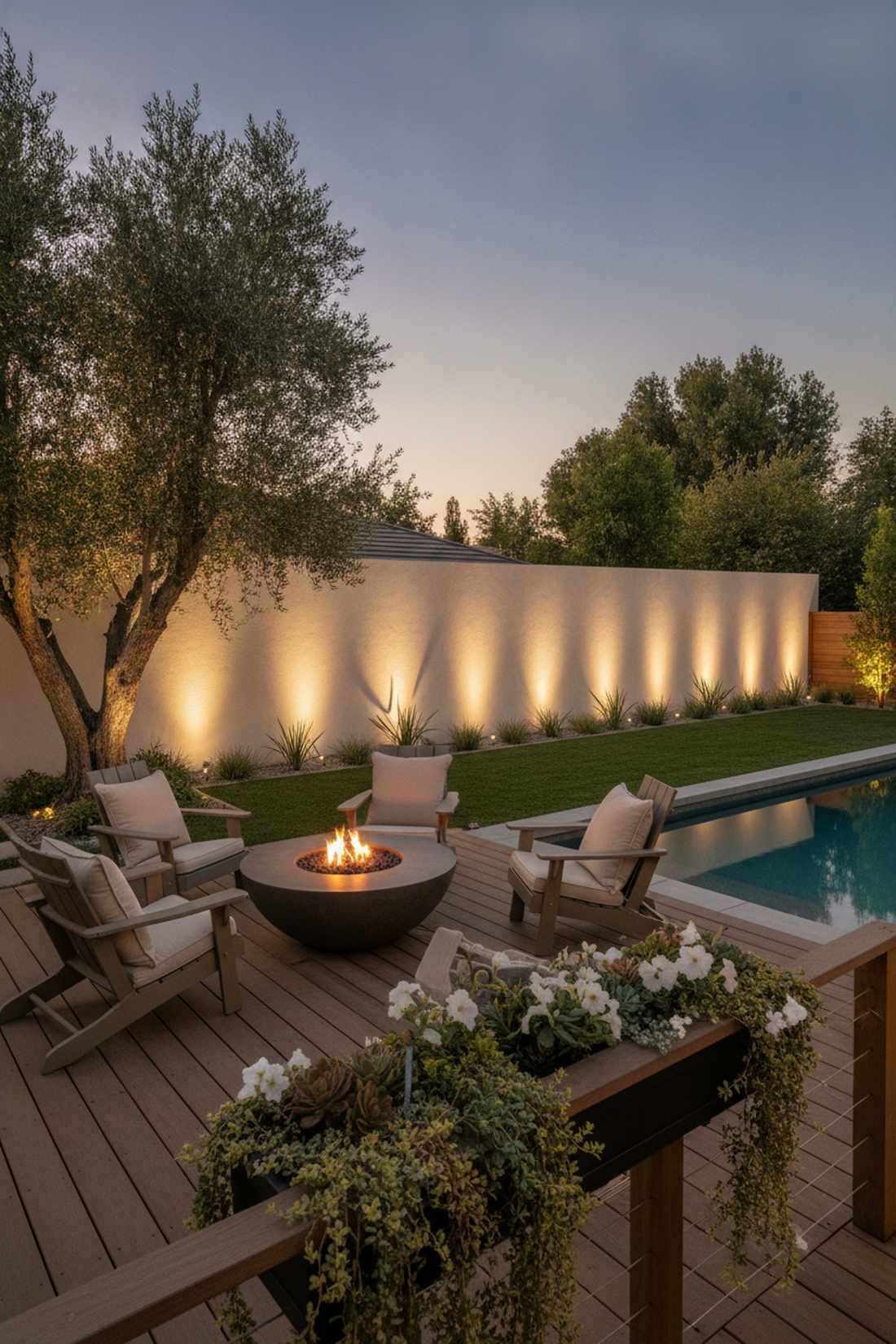 uniform stucco wall illumination