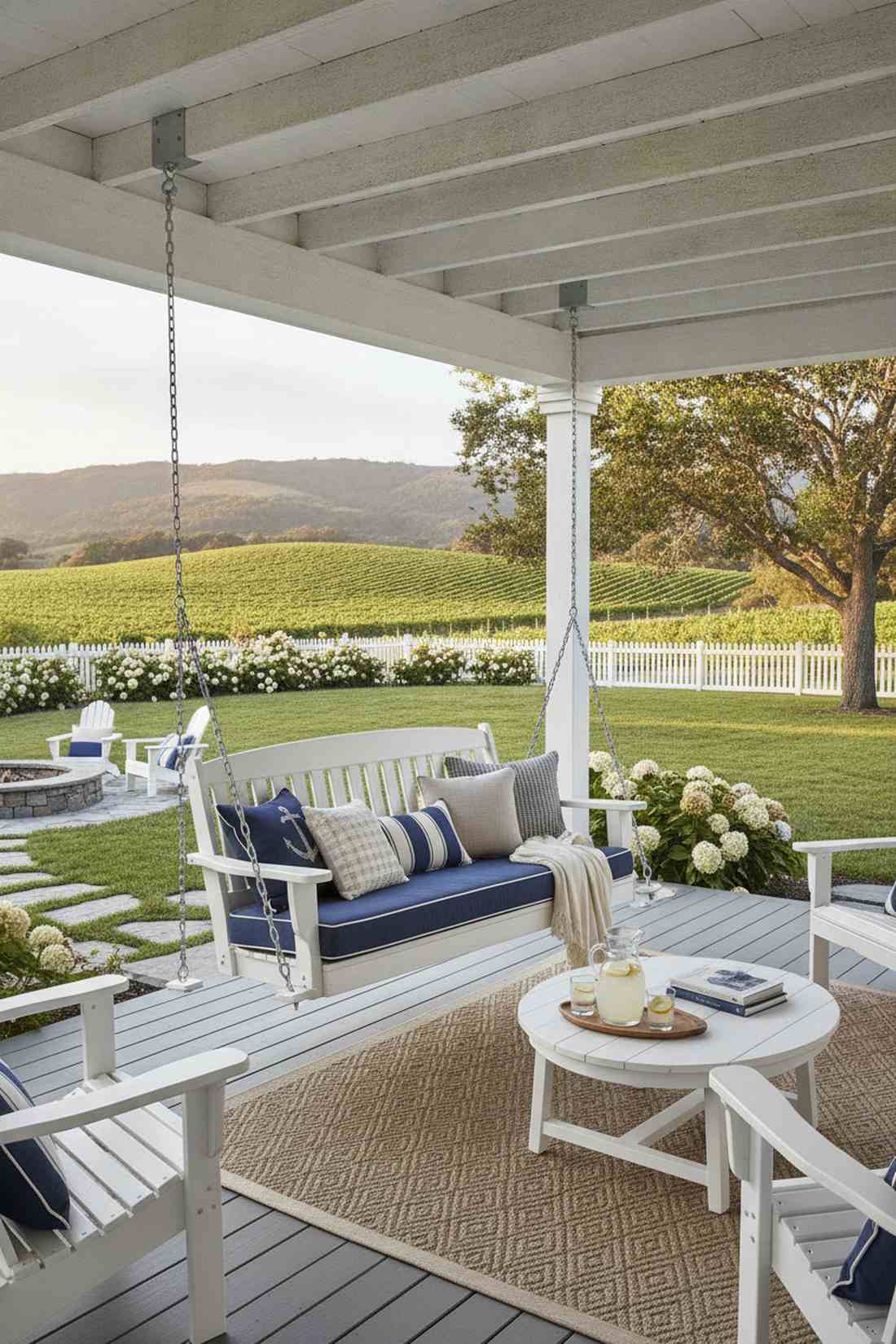 vineyard style three seater swing