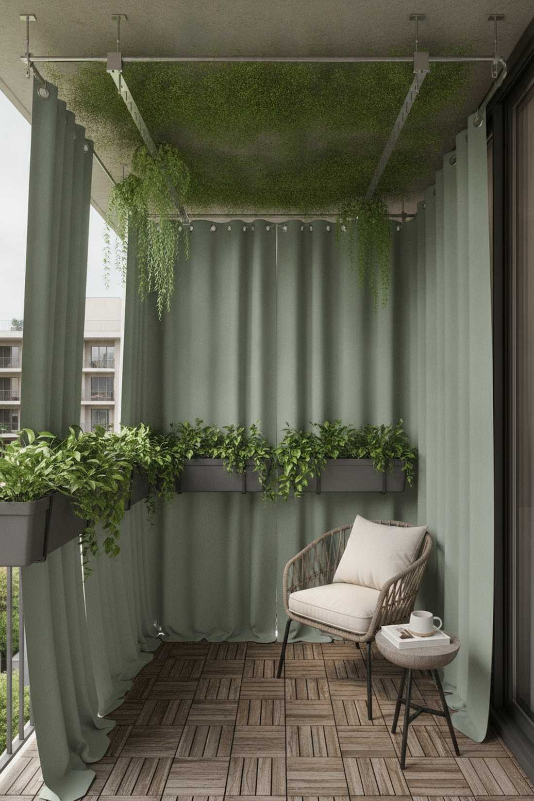 balcony railing ceiling combo