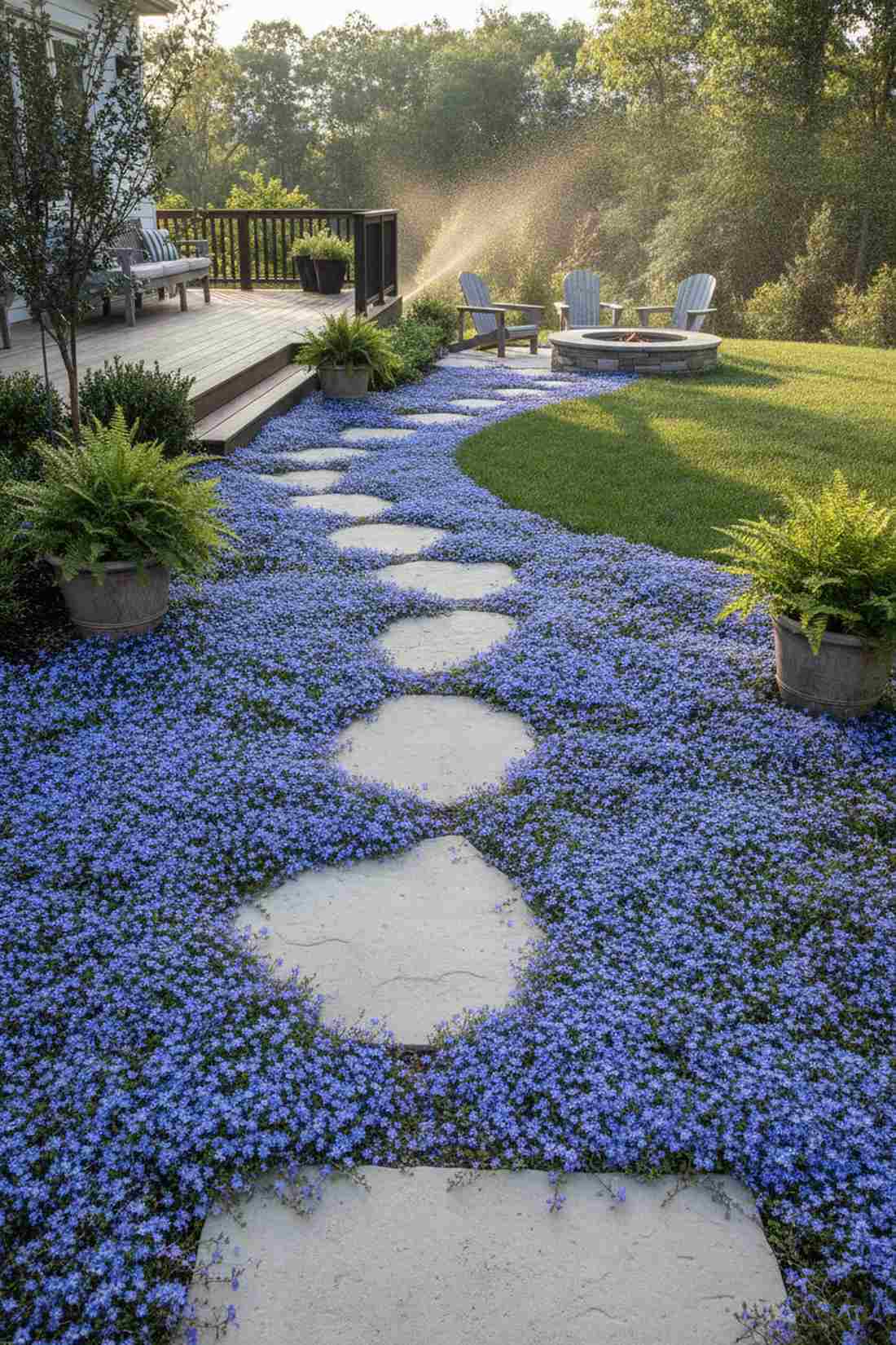blue star creeper flowering infill