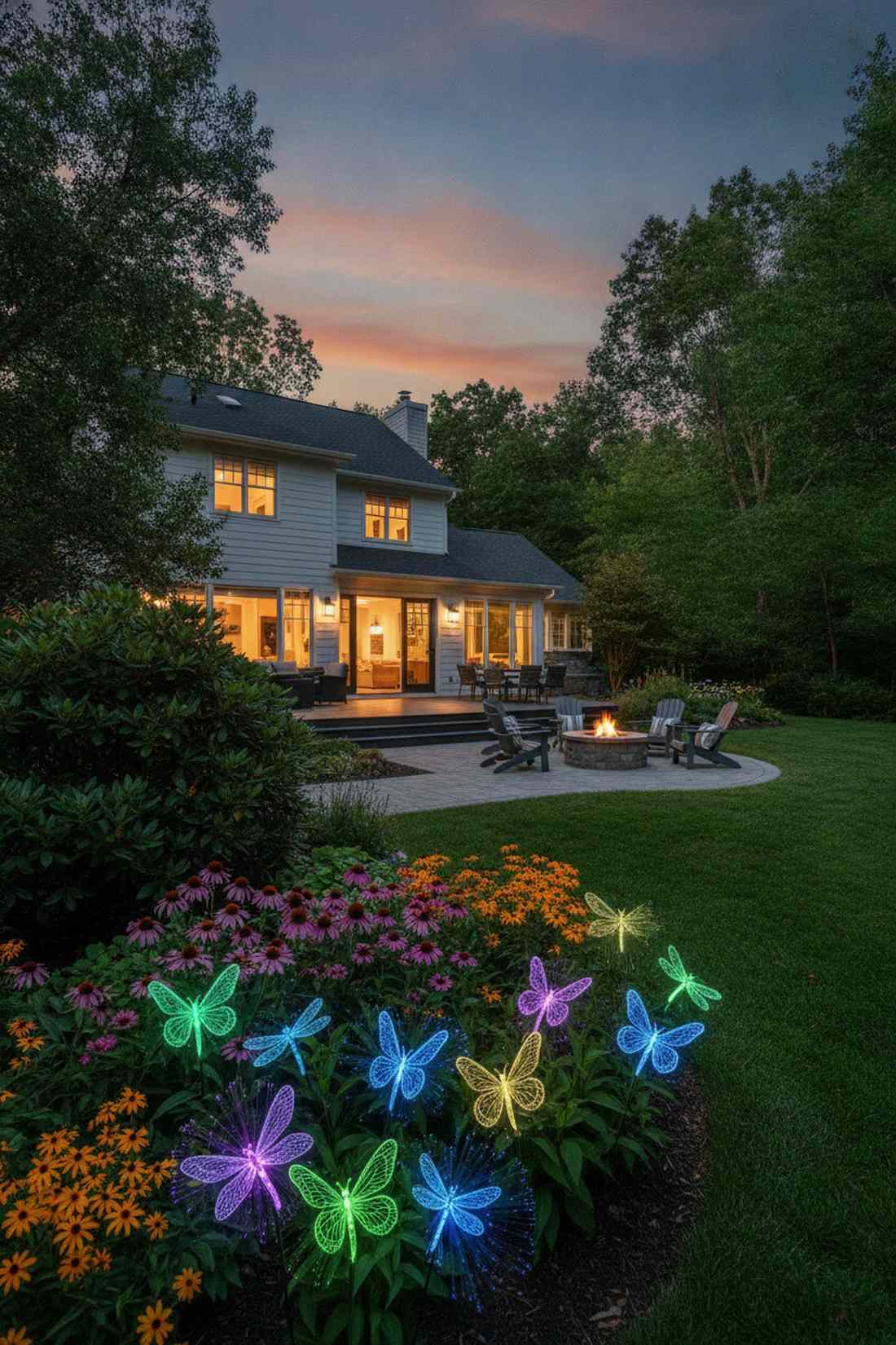 butterfly dragonfly decorative stakes