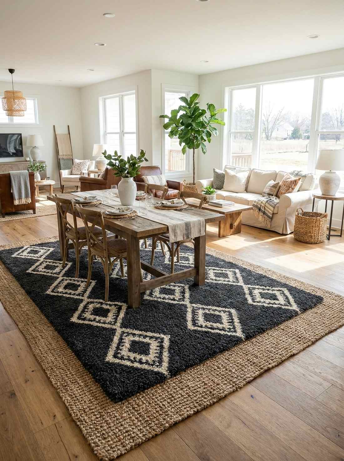 charcoal diamond pattern rug