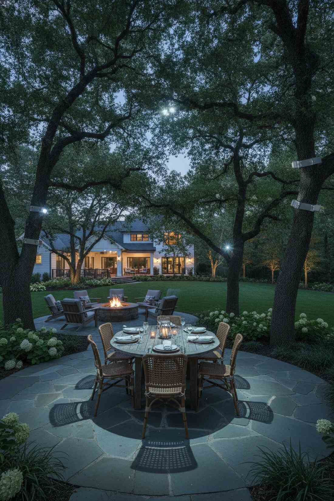 downlighting from tree canopies