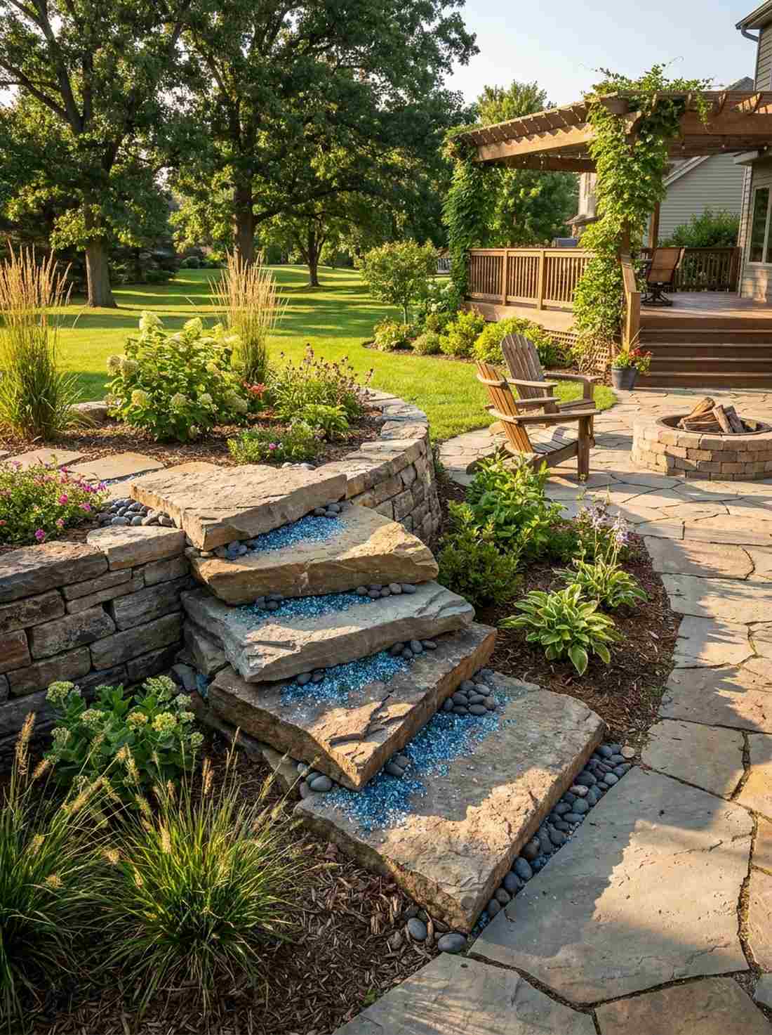 dry cascade waterfall