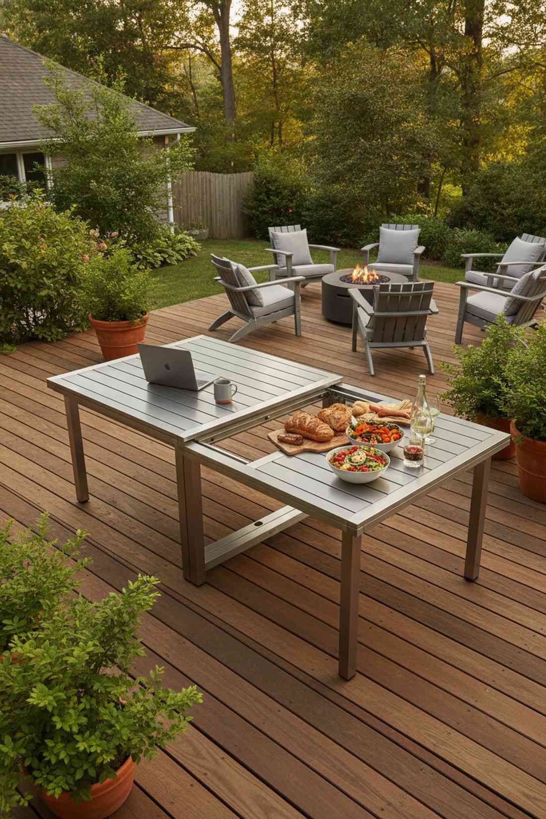 expandable slat table