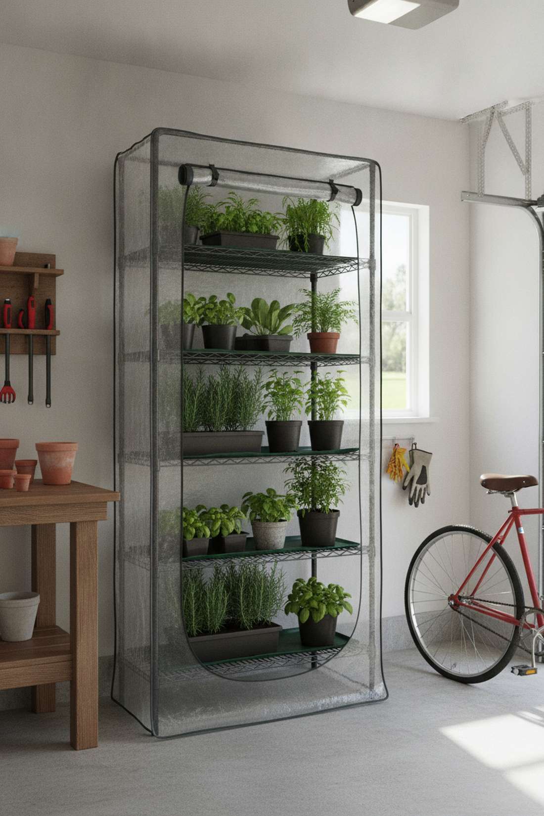 four tier mini greenhouse sixty three inches tall