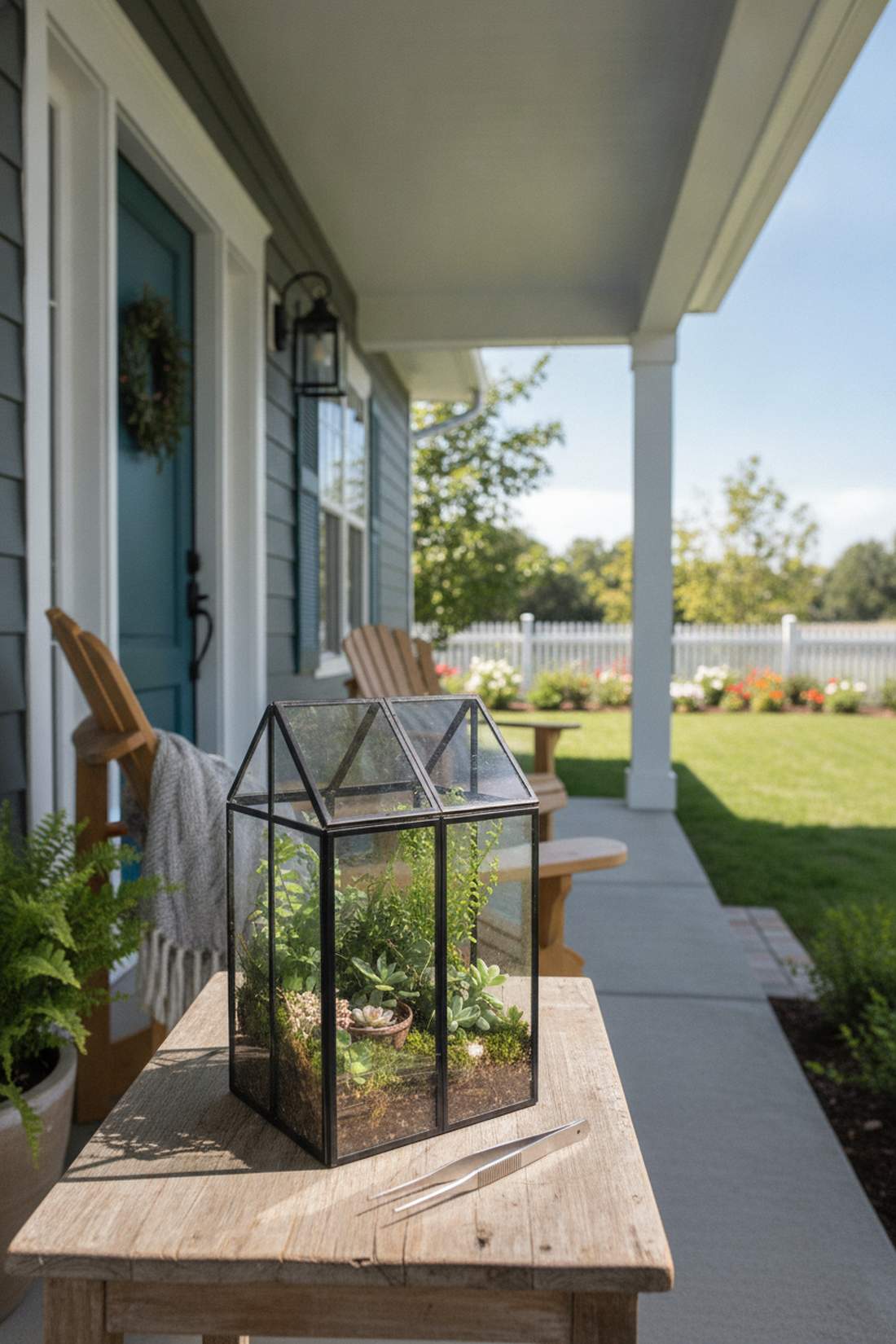 glass and steel greenhouse