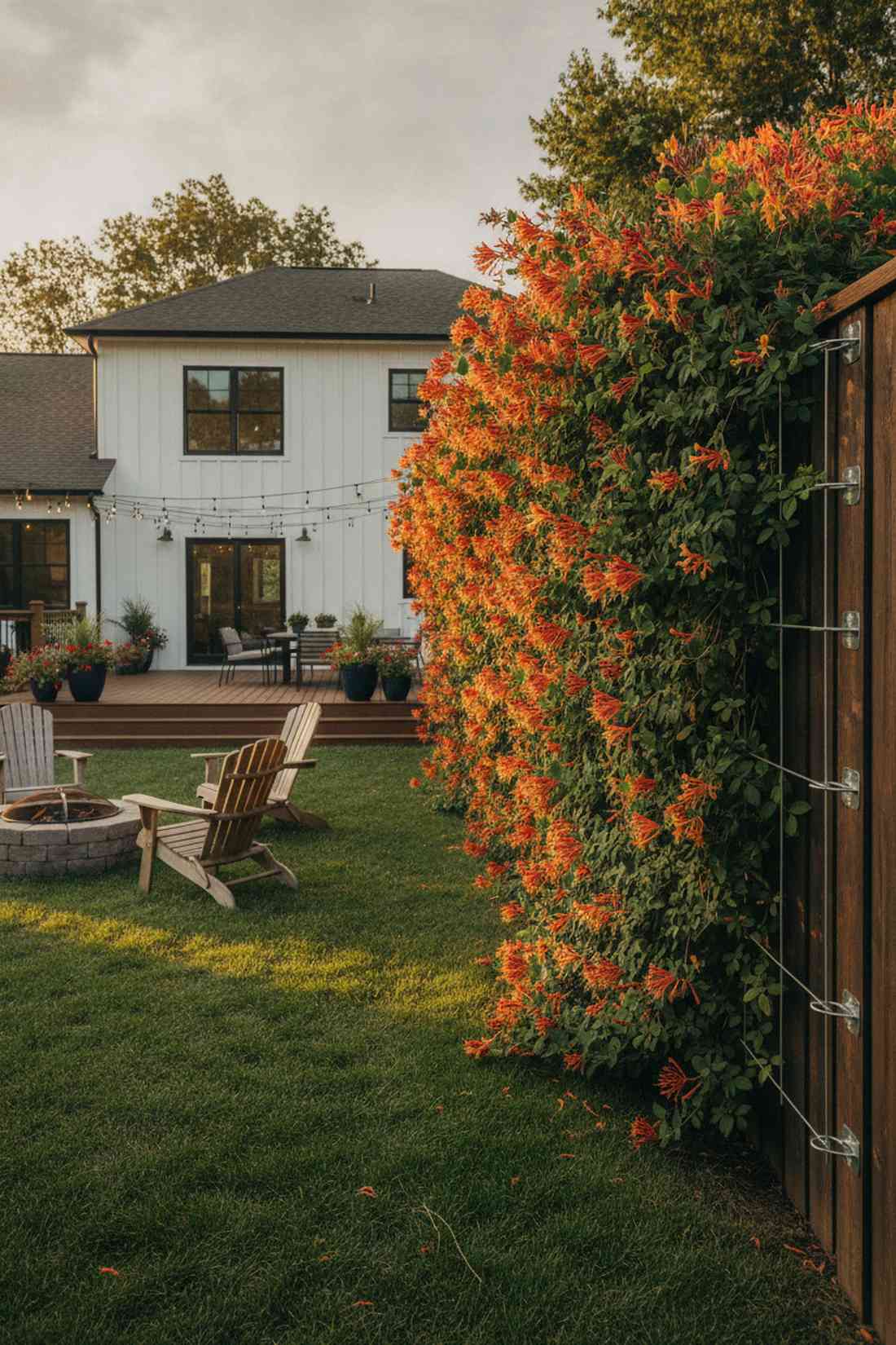 honeysuckle fence screening