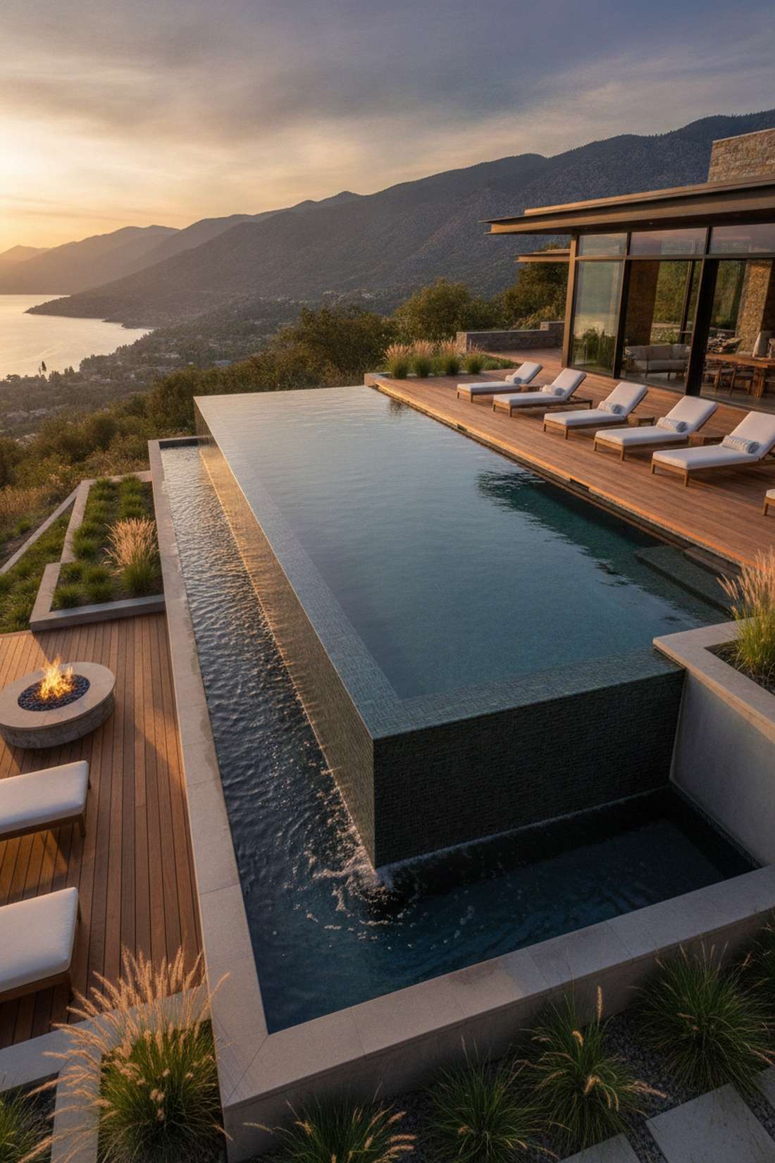 infinity edge with catch basin