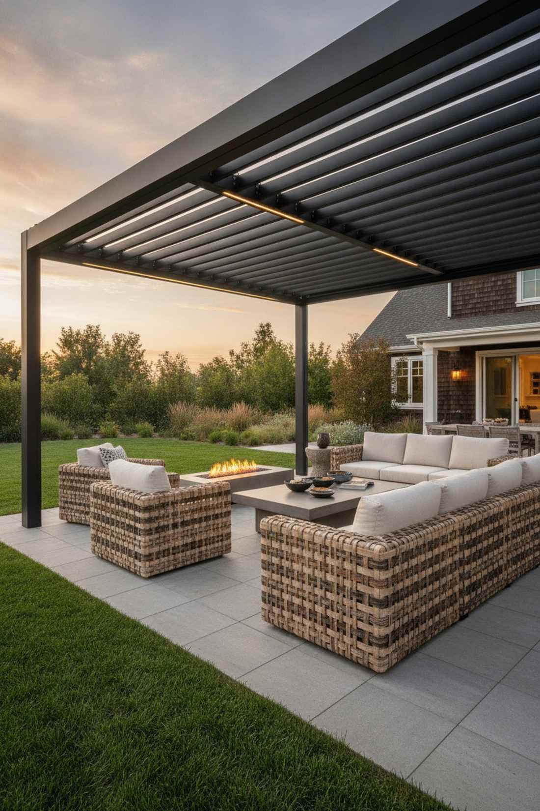 mixed weave texture lounges