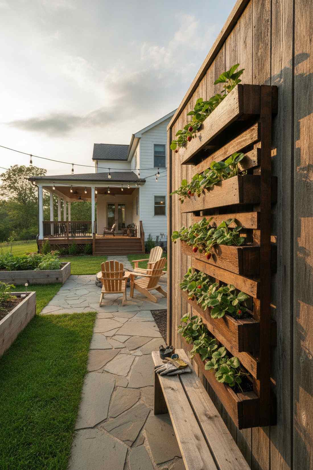 pallet wood vertical planter