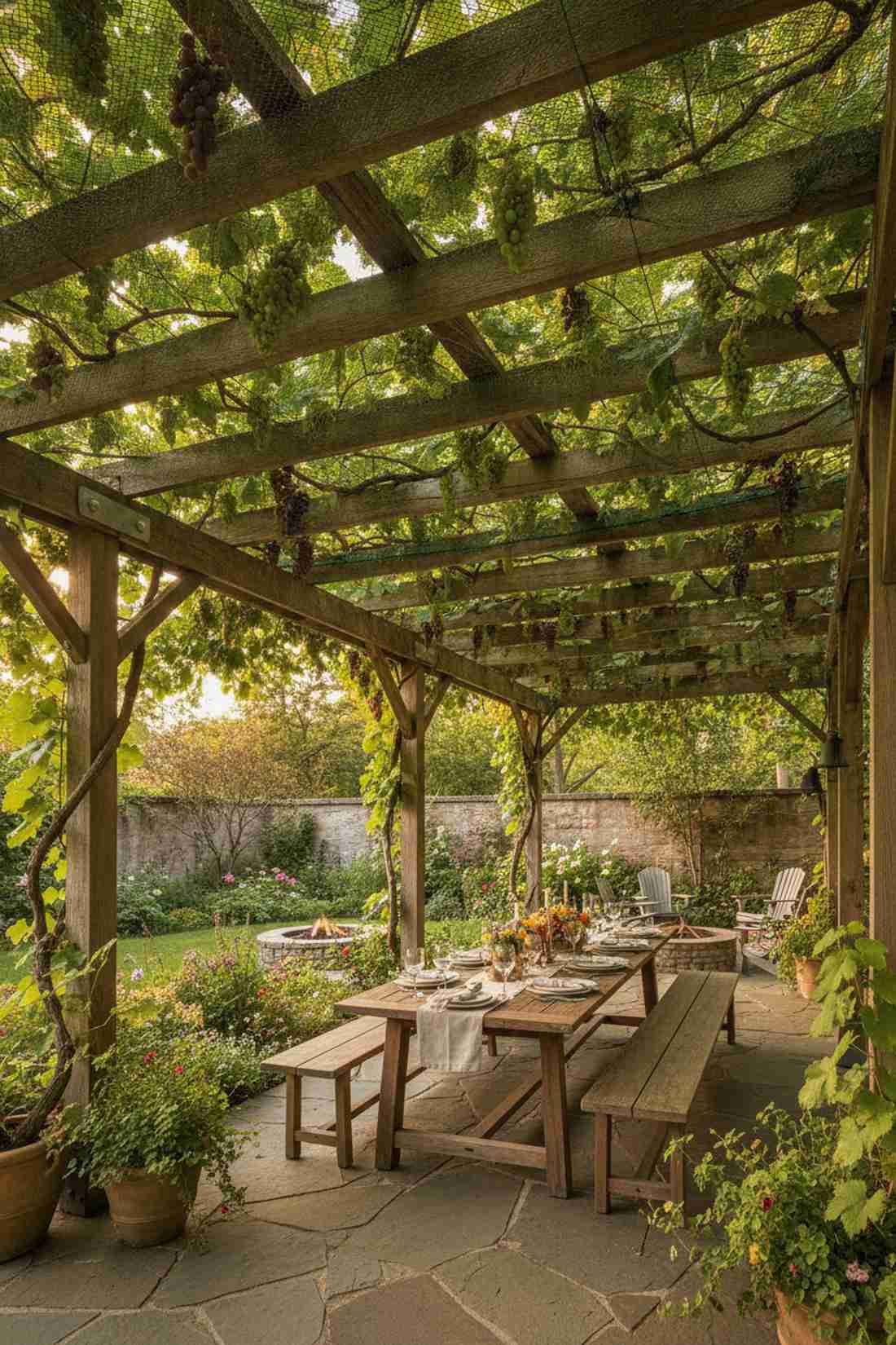 pergola grape arbor