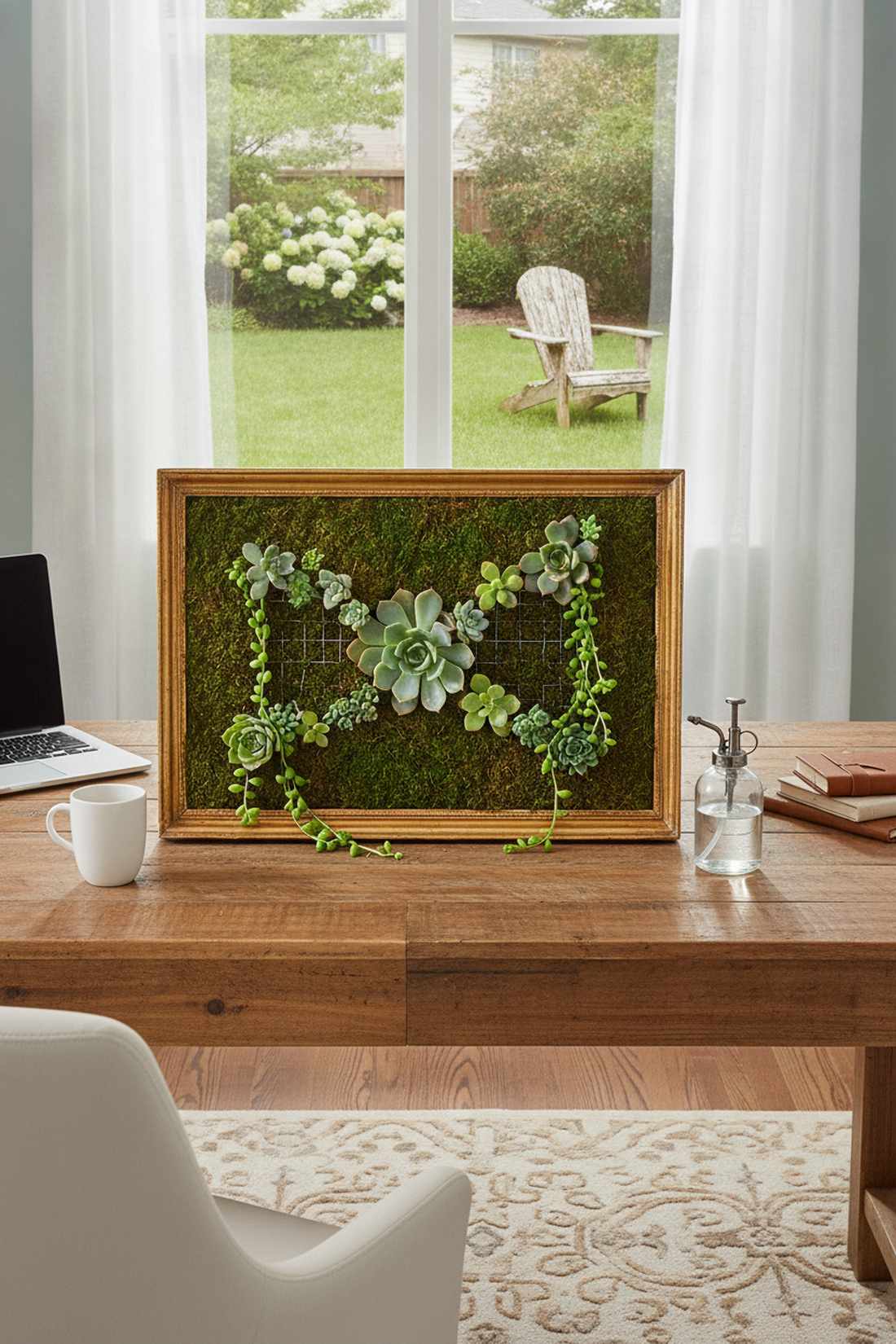 picture frame succulent art