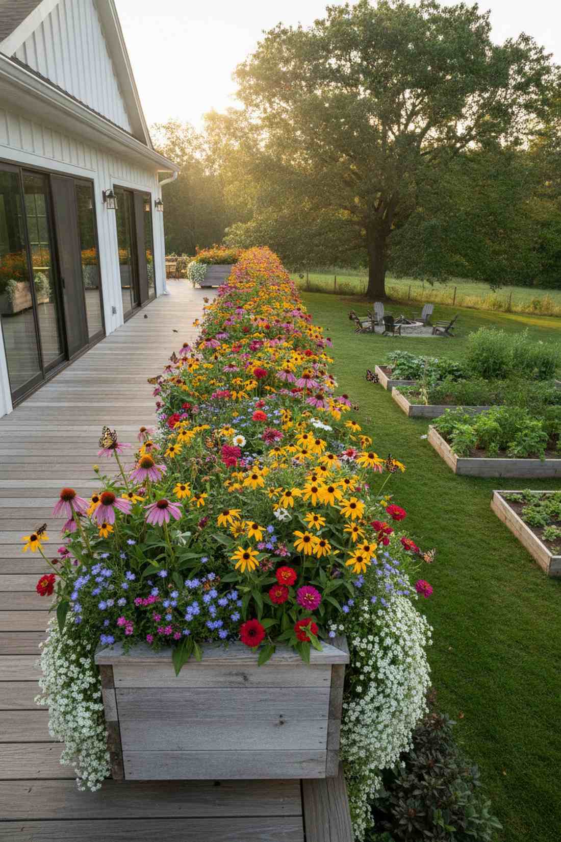 pollinator friendly flower borders