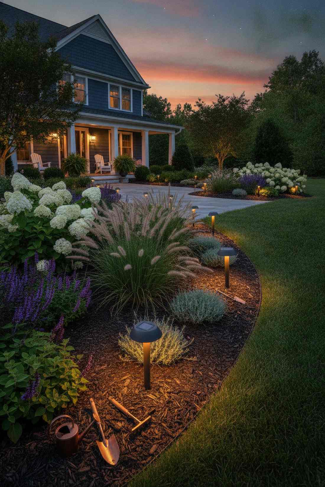 shrub garden bed accents