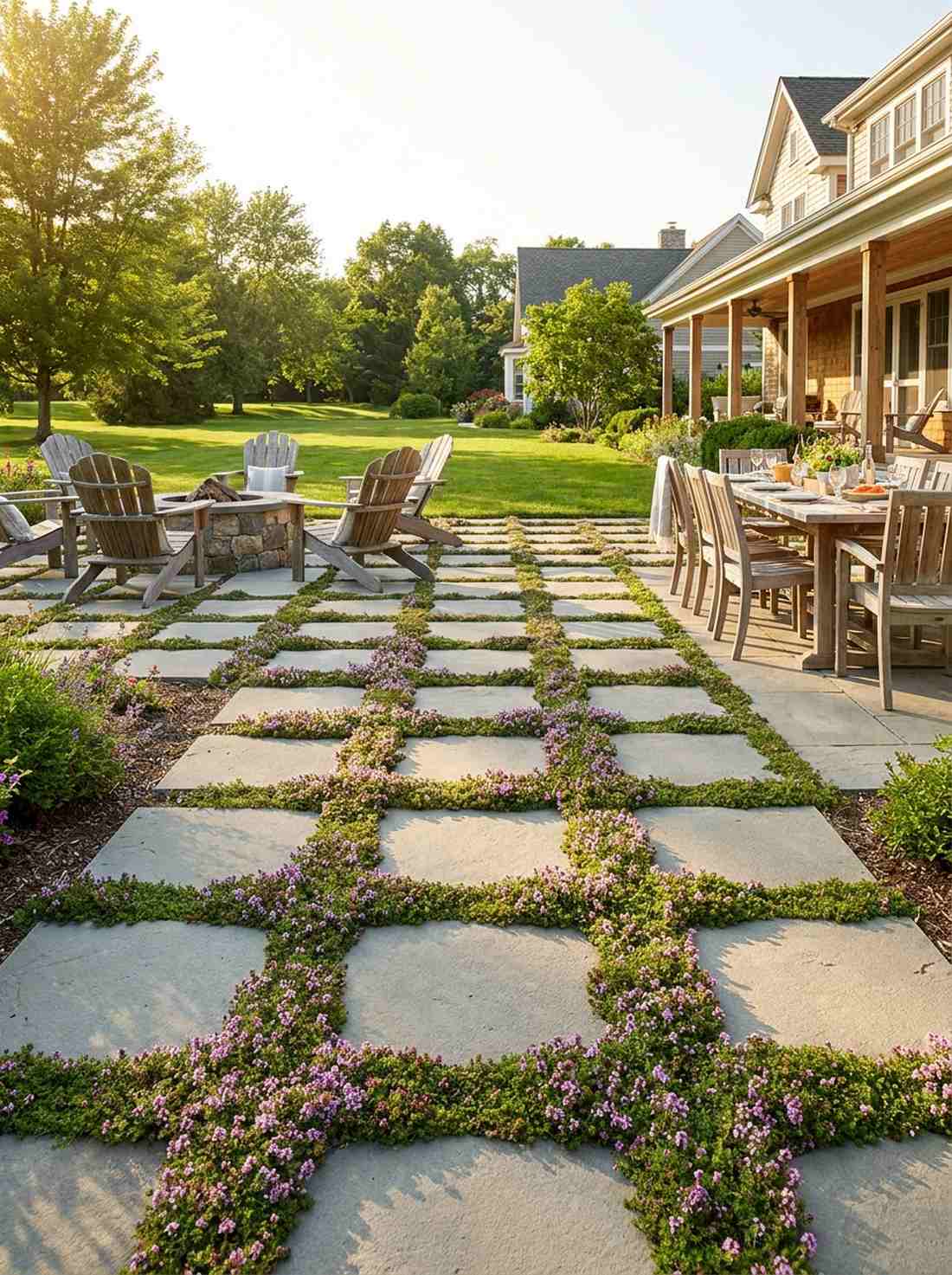 square grid with planted joints