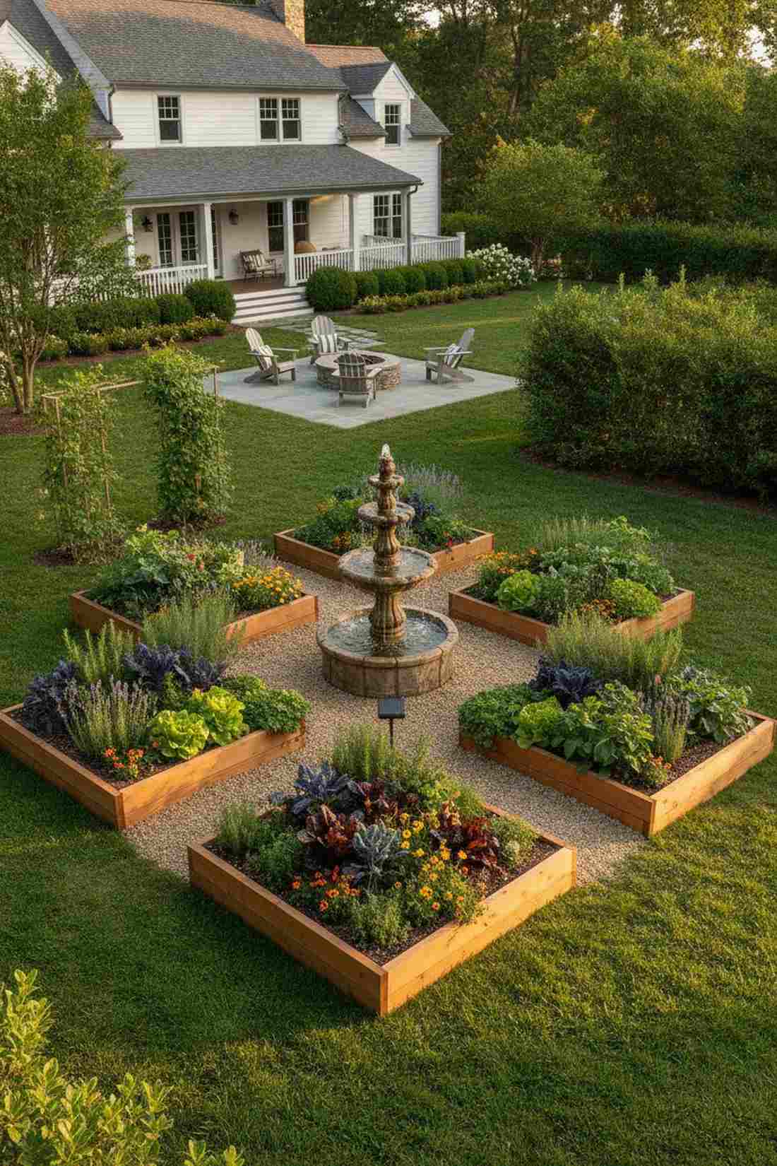 square quartet with center focal