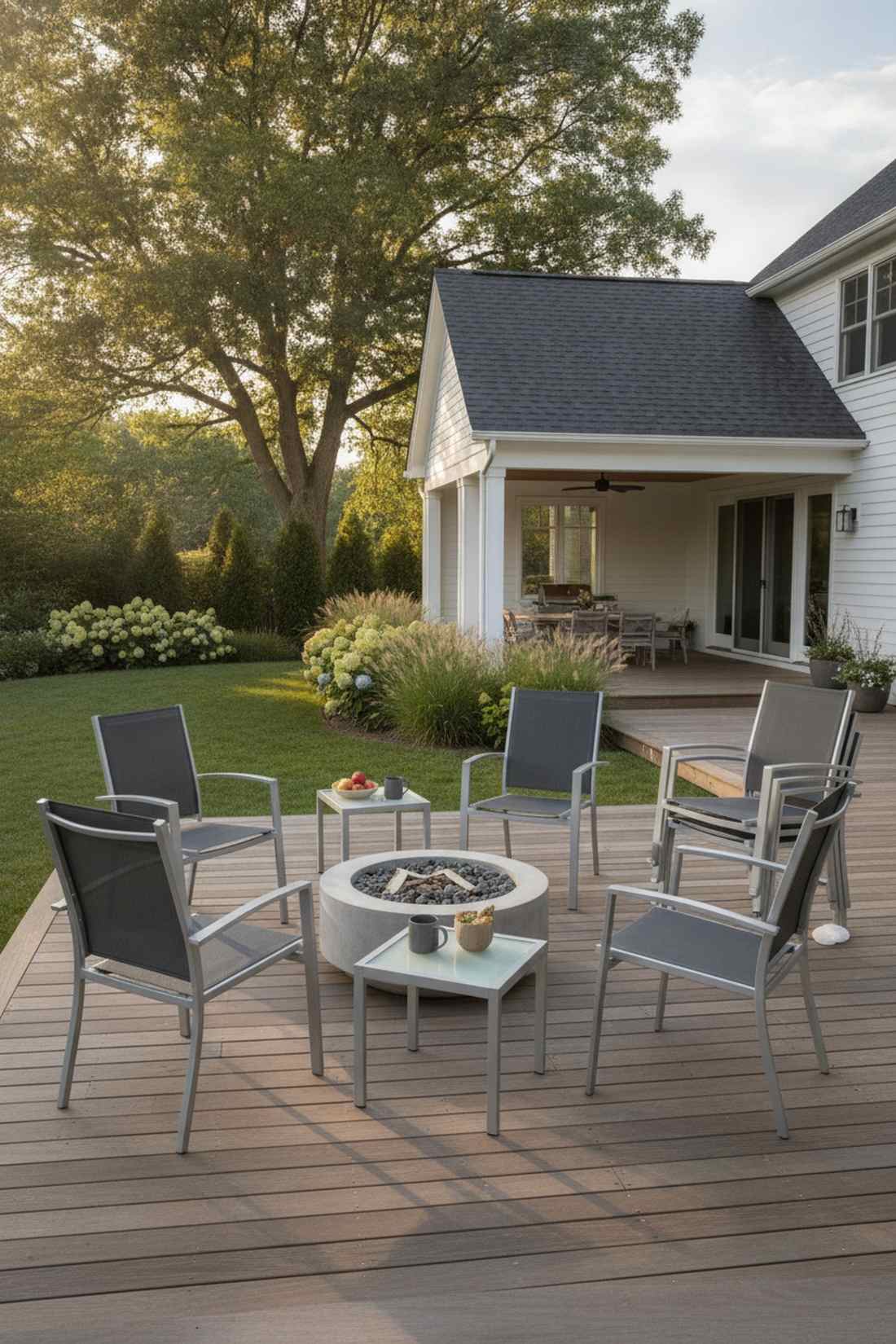 stackable armchair conversation set
