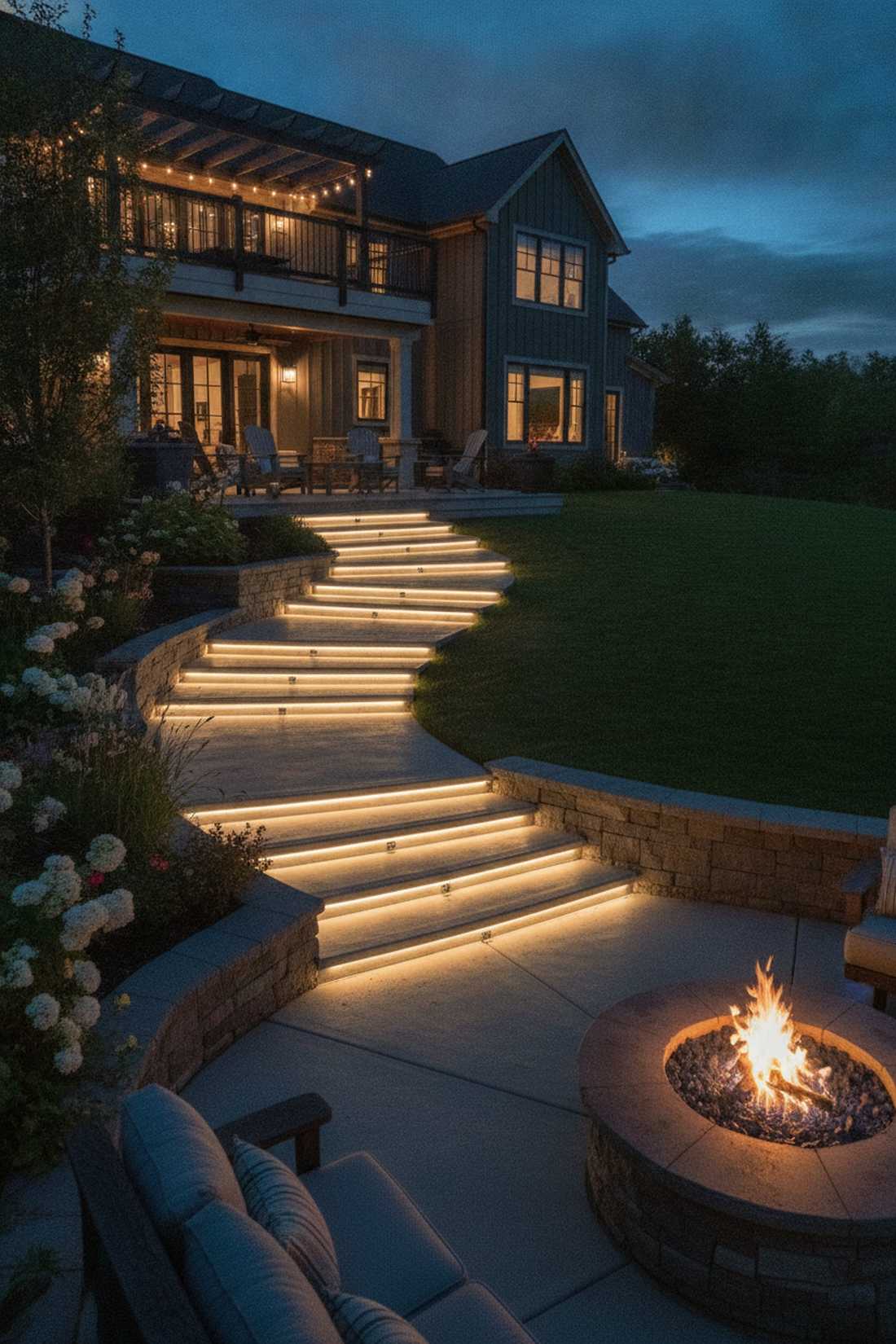 stair edge rope lights