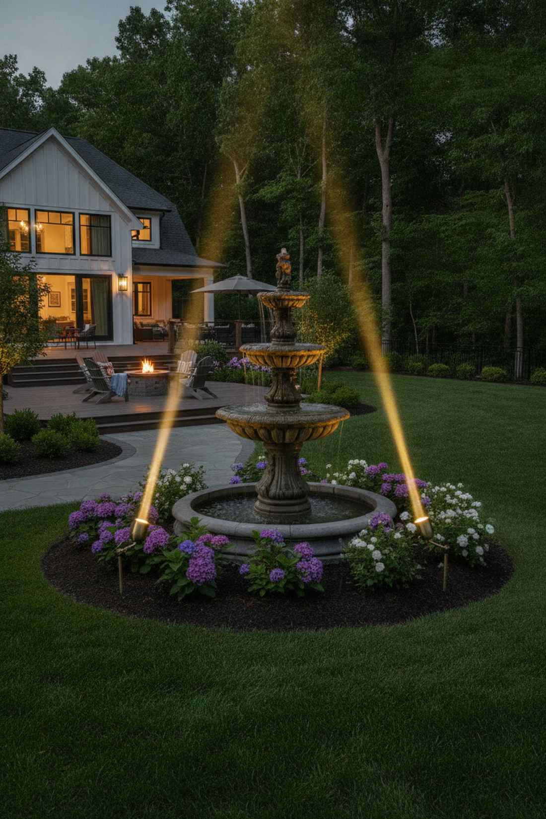 uplighting for garden features