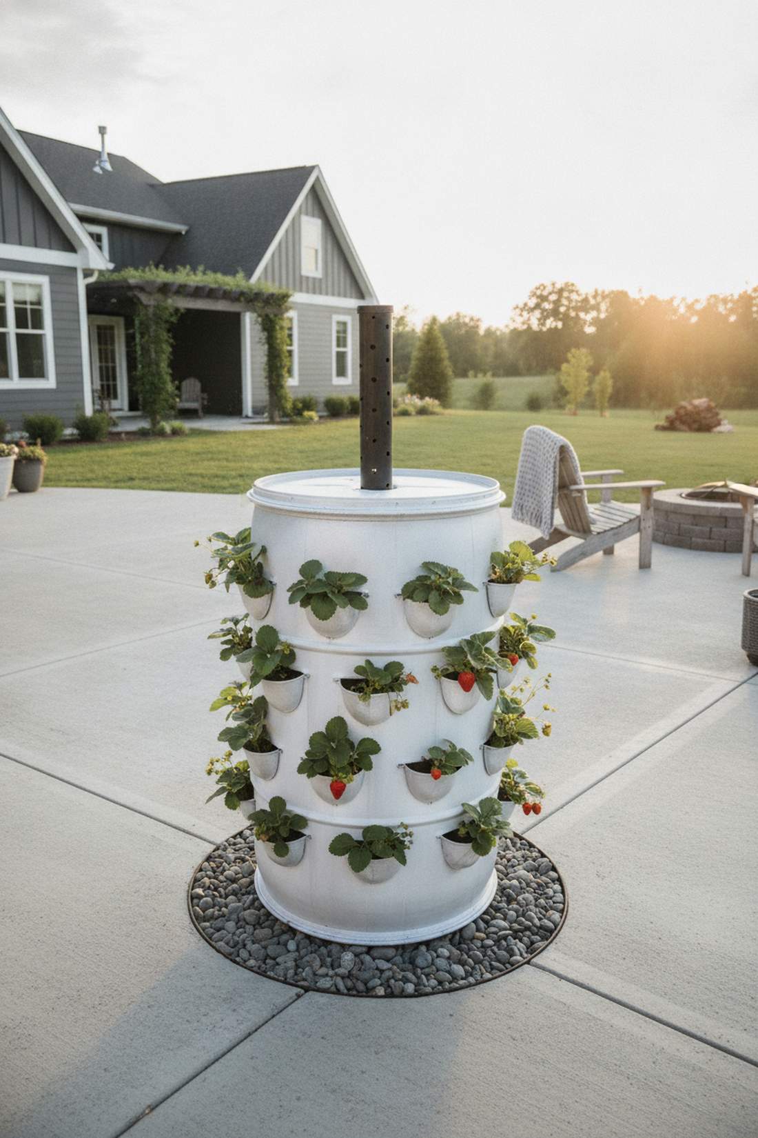 wooden pallet herb tower