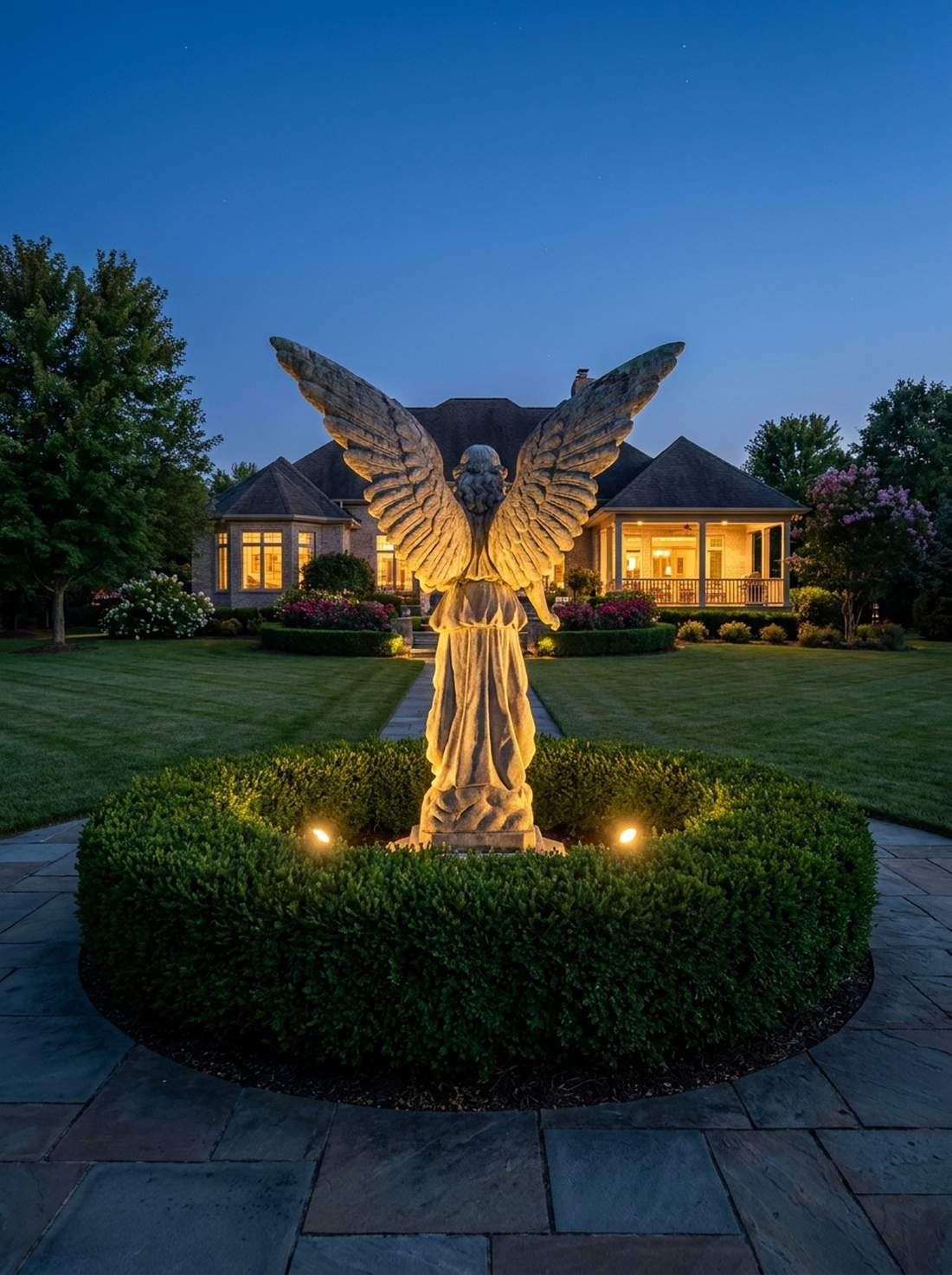 angel with wings spread