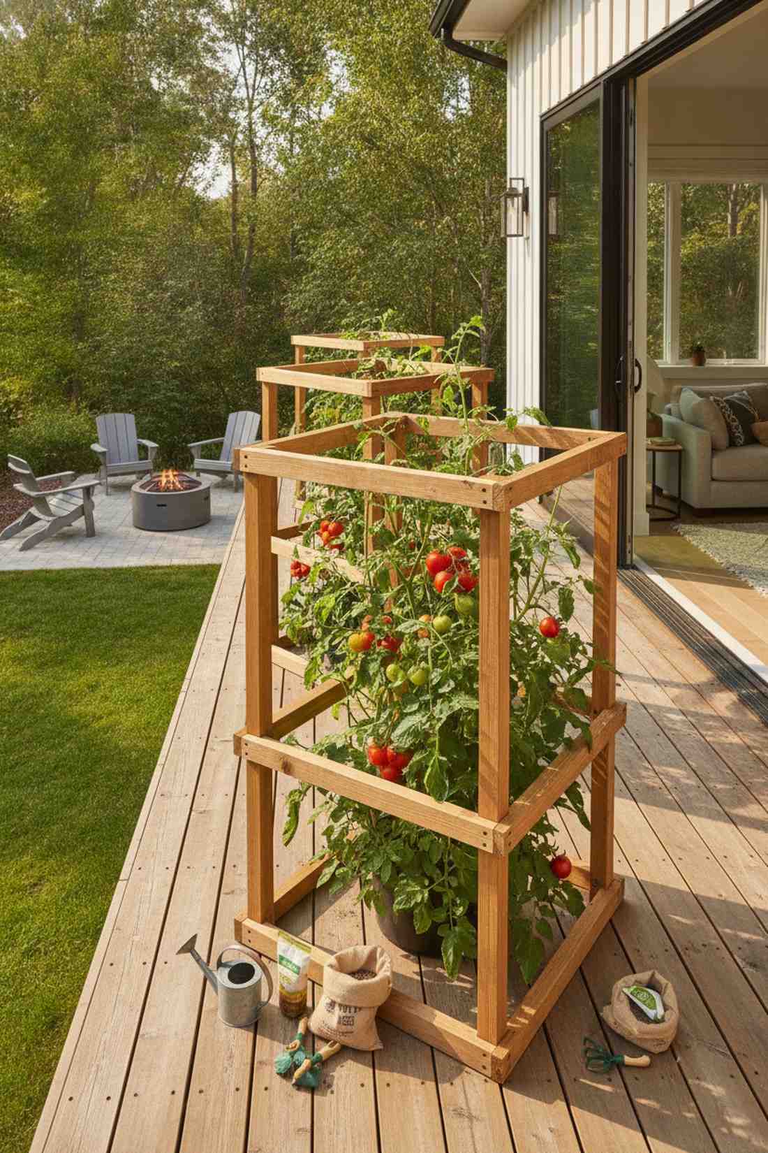 box frame tomato supports