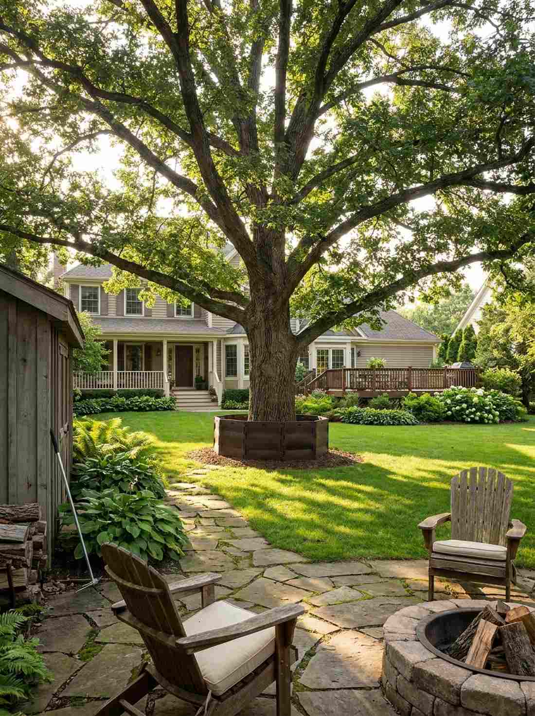 canopy trees for dappled shade