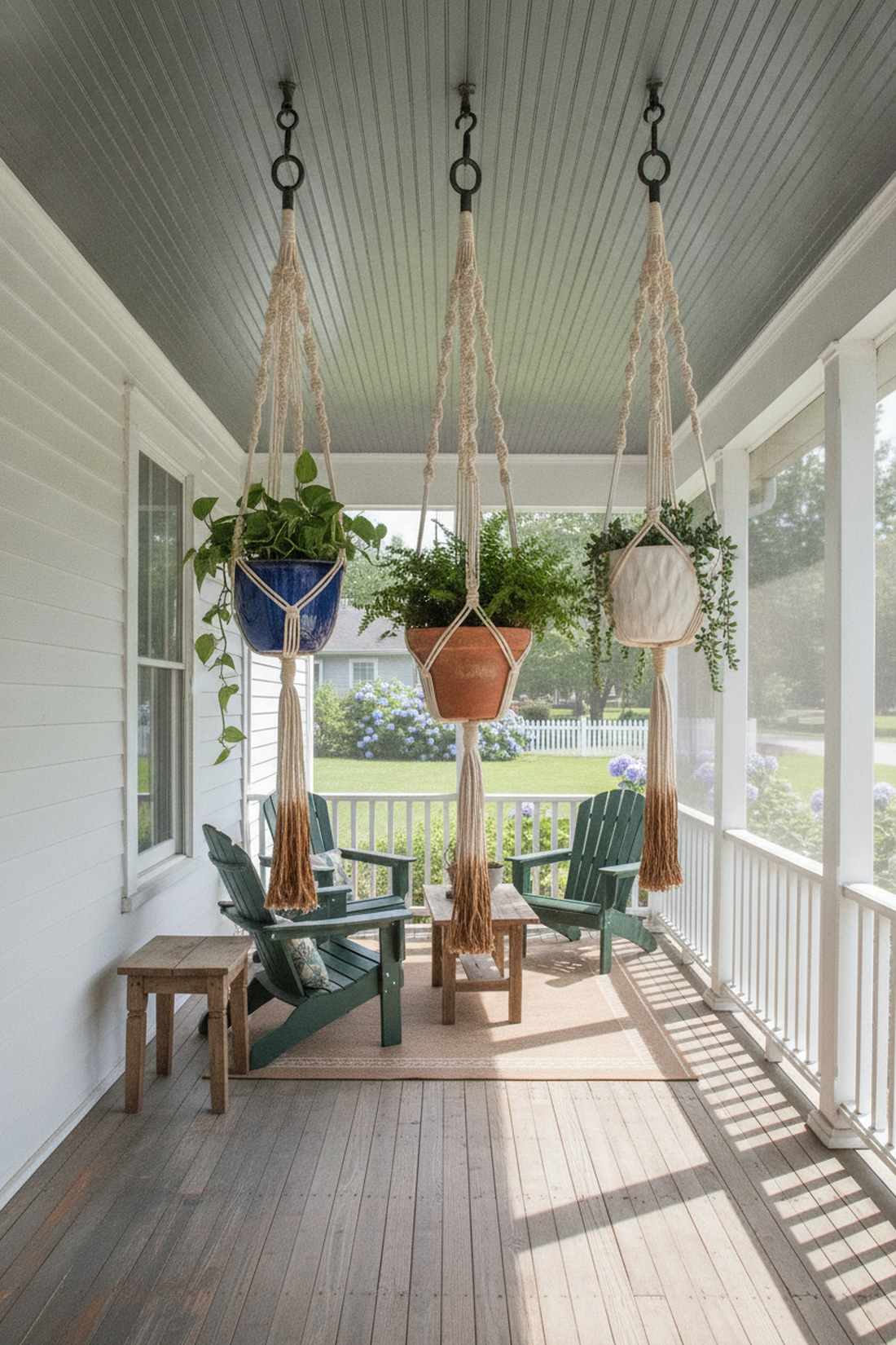 classic macrame spiral hanger