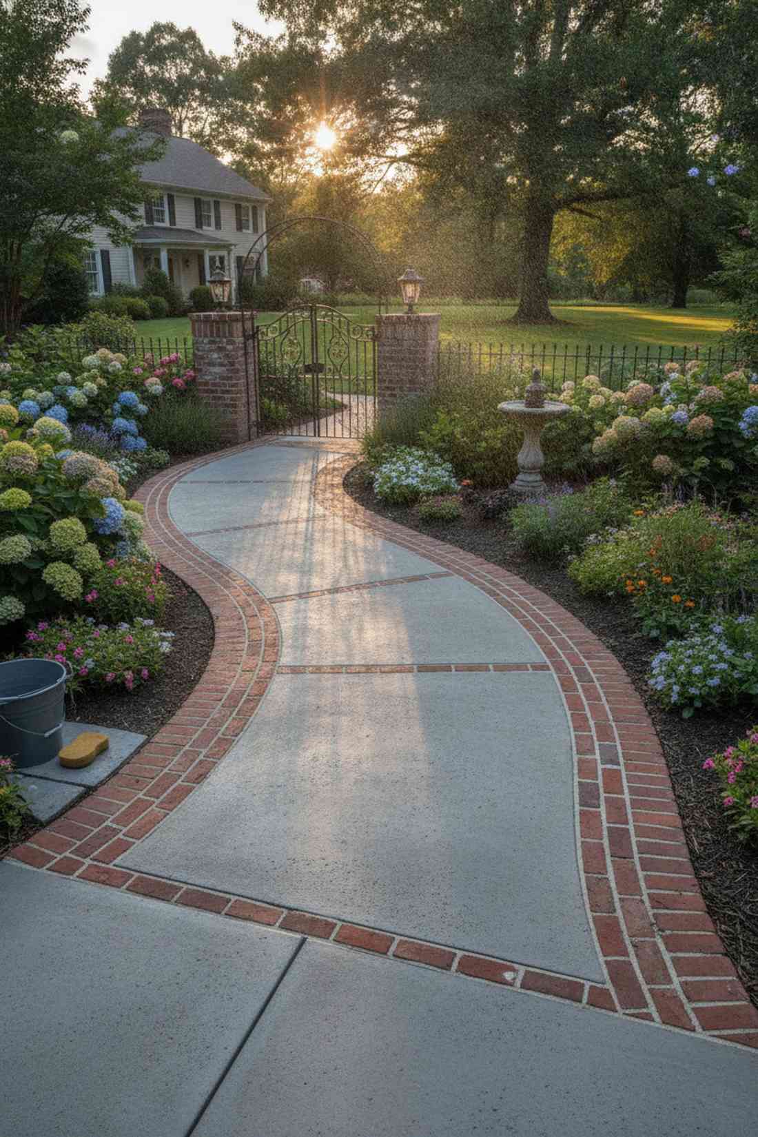 curved brick accent strips
