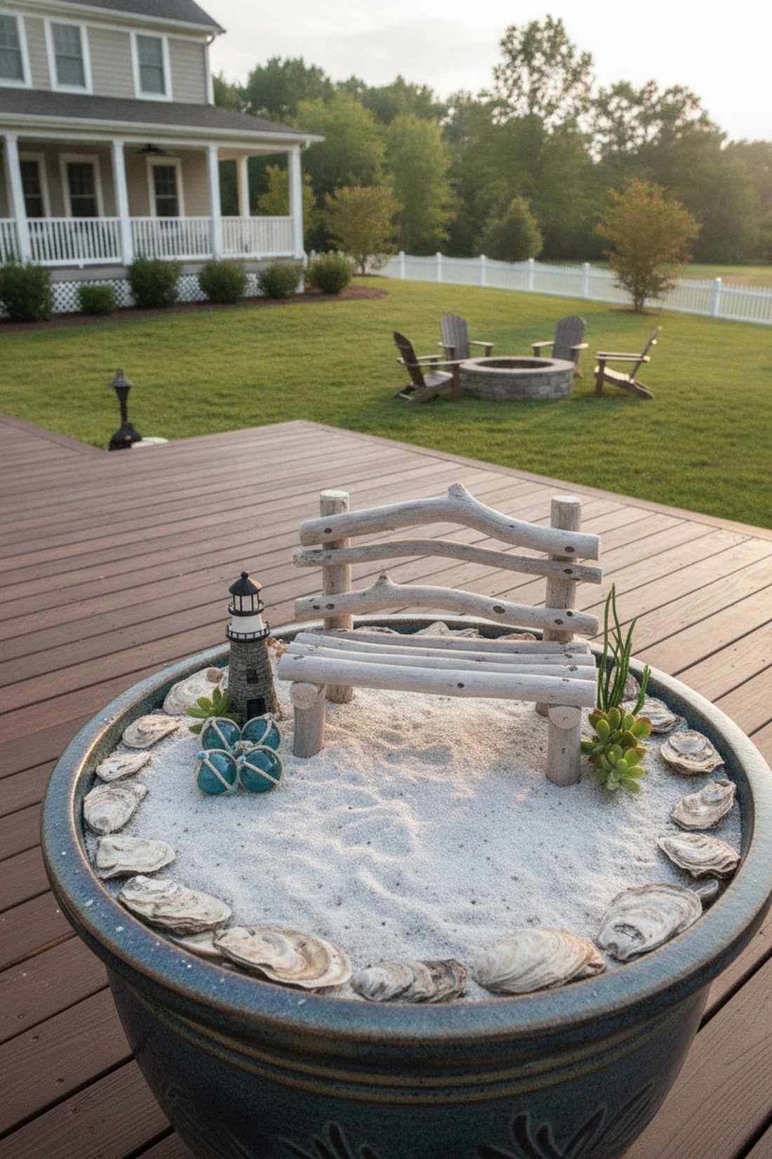 driftwood bench