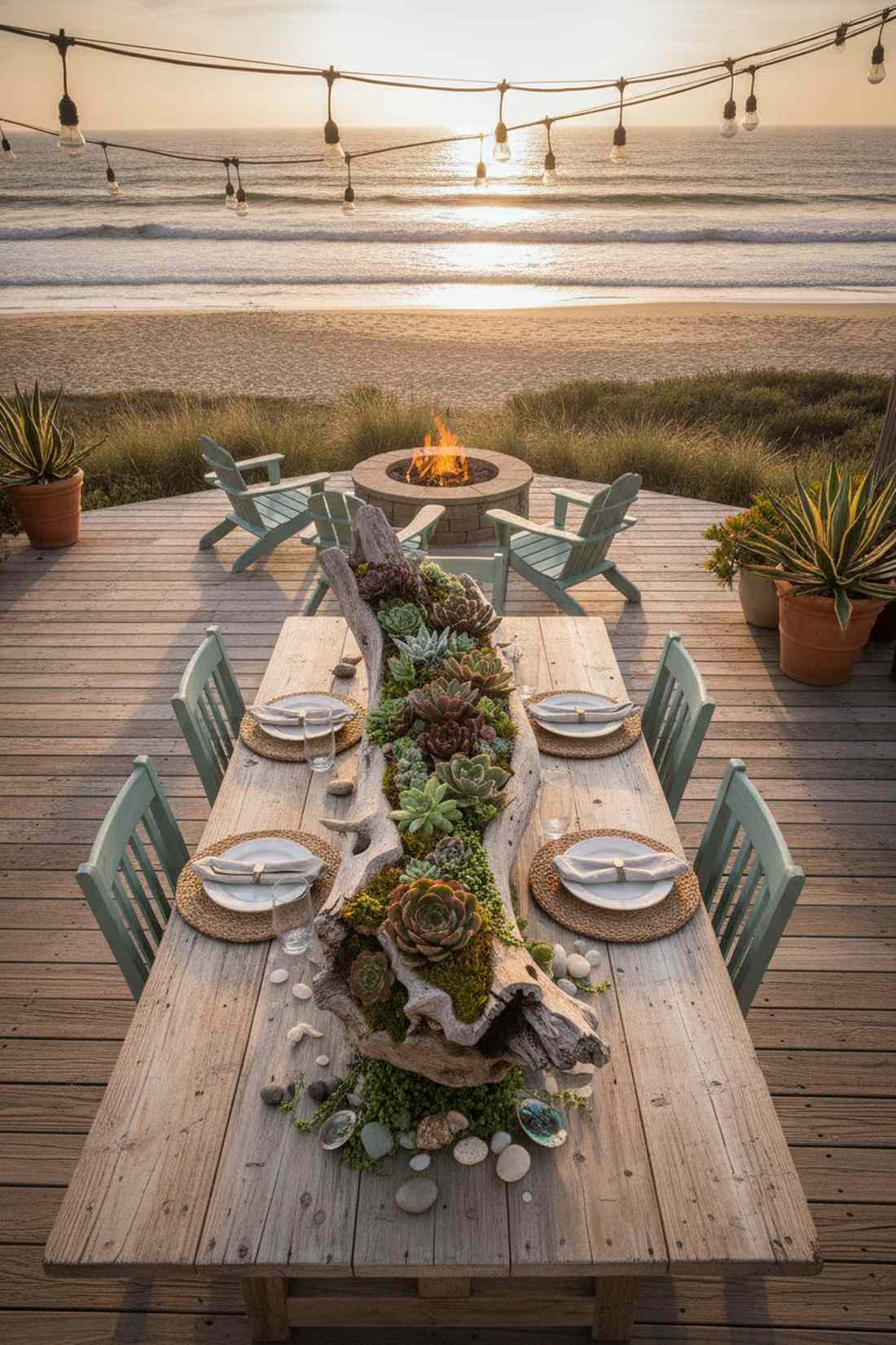 driftwood succulent sculpture