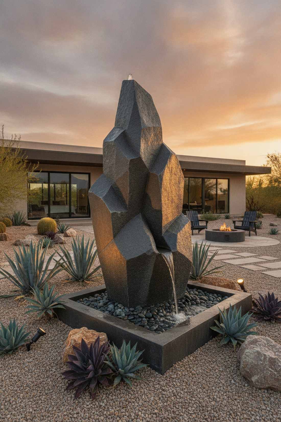 facet fountain with bold edges