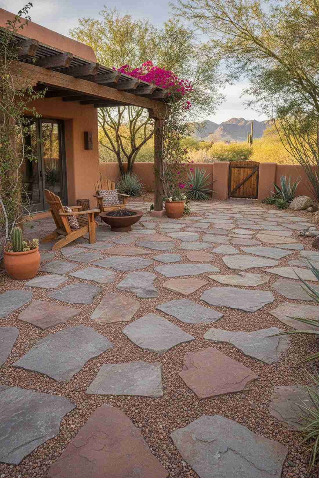 flagstone with decomposed granite joints