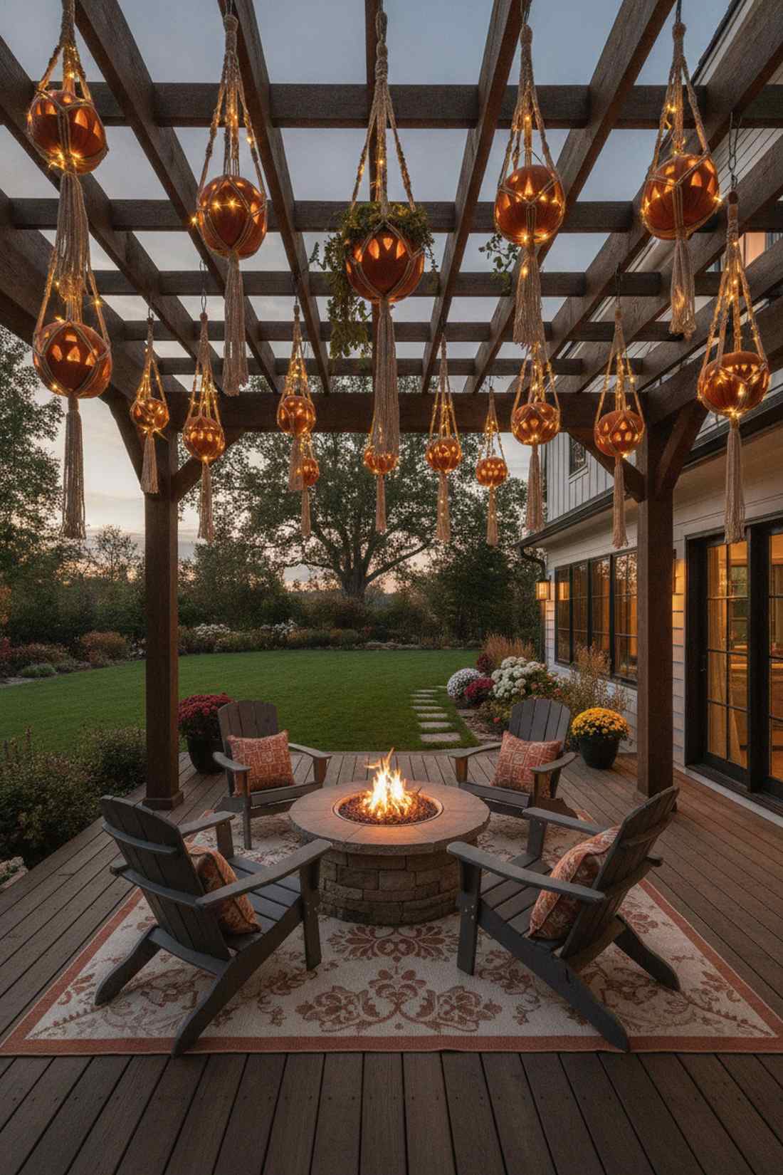 floating pumpkin lanterns