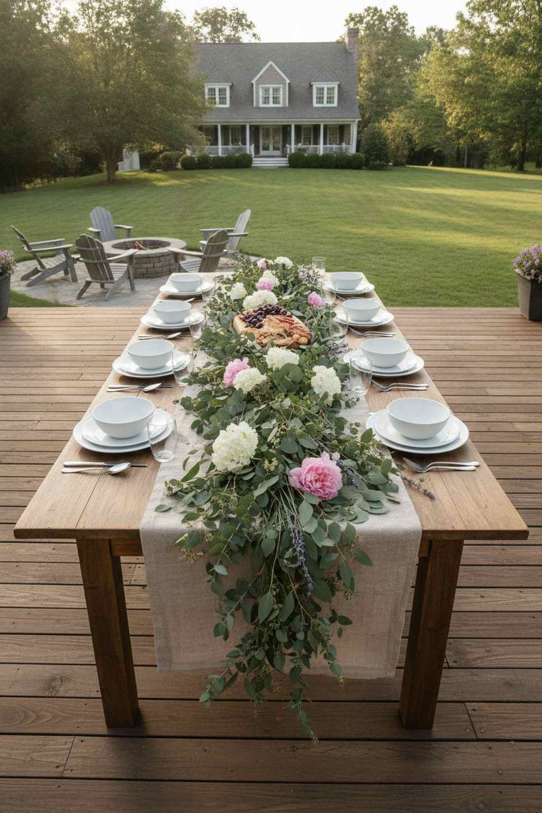 floral runner table treatment