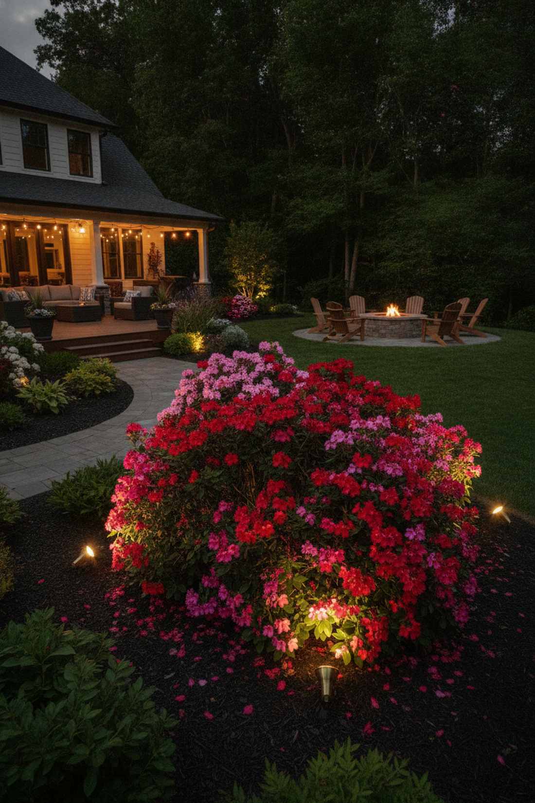 flowering shrub accent spots