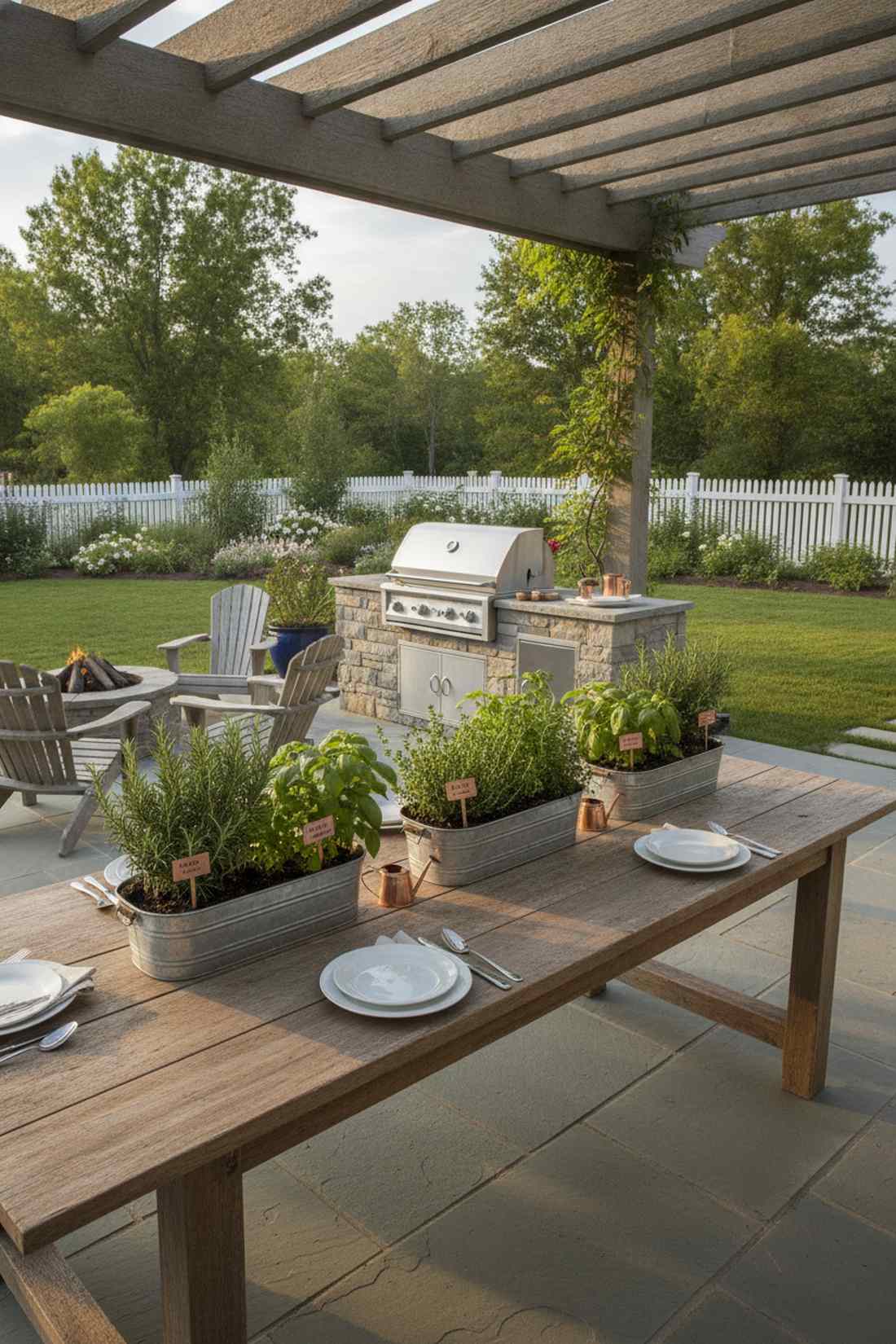 fresh herb centerpieces