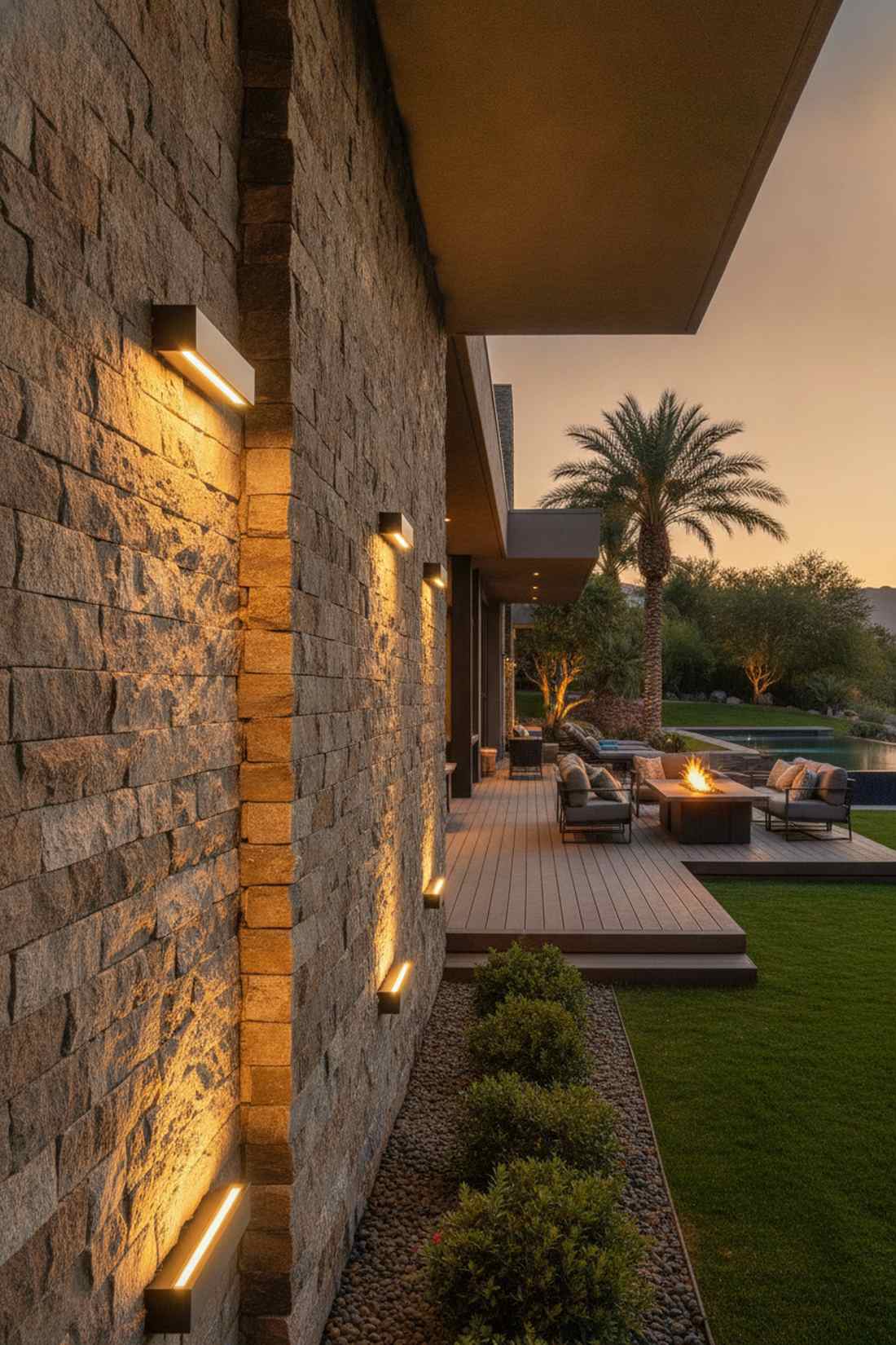 grazing light textured walls
