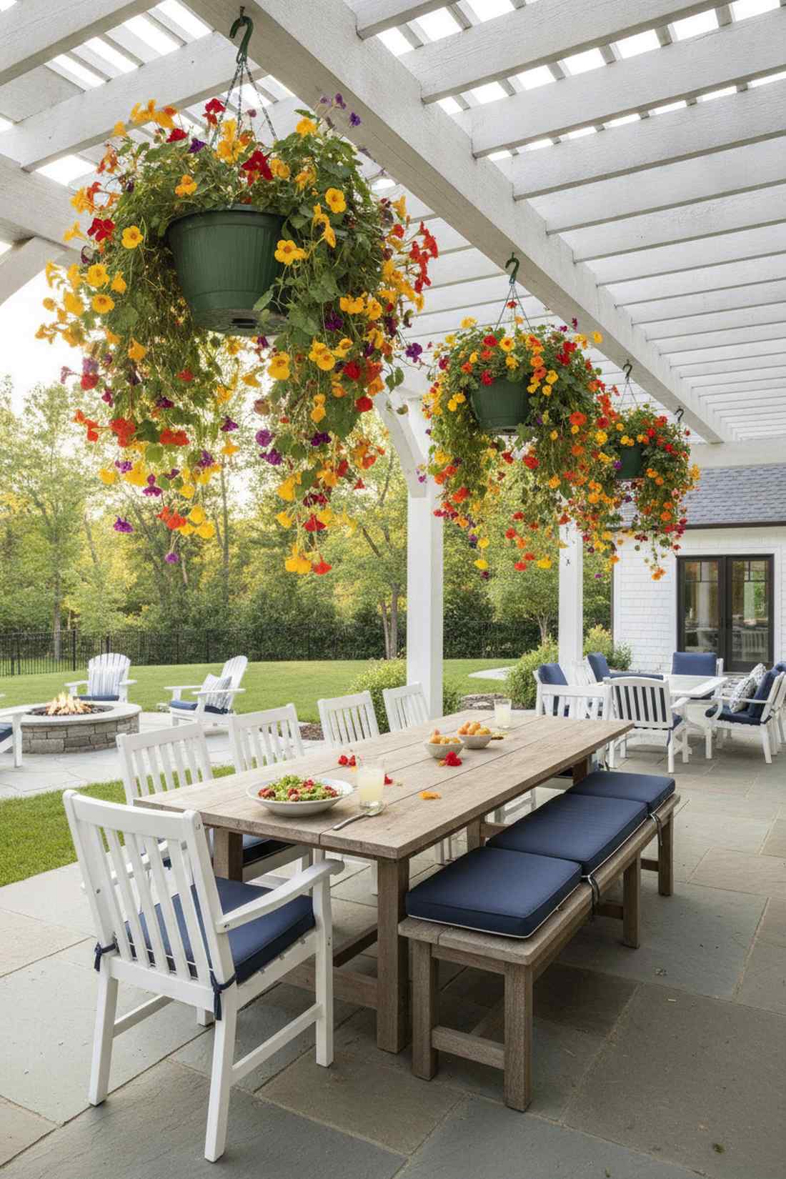 hanging edible flower mix