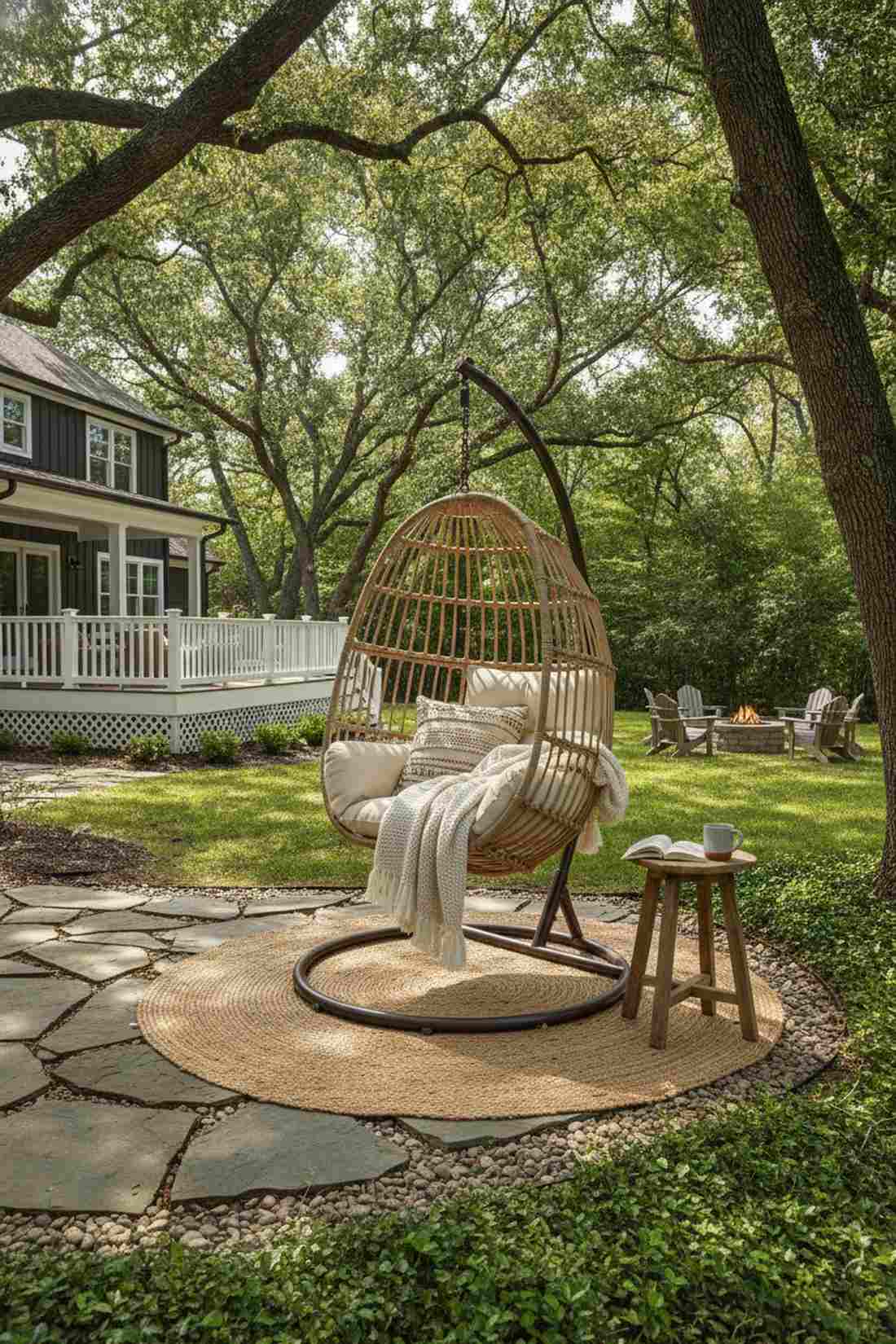 hanging egg chair with stand