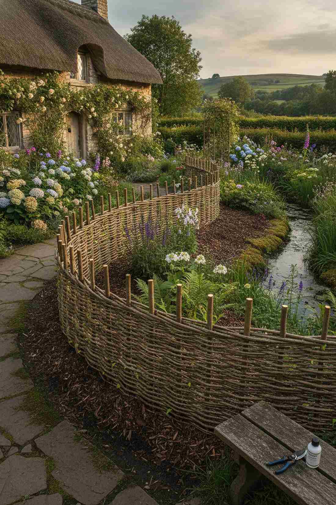 living willow wattle fence
